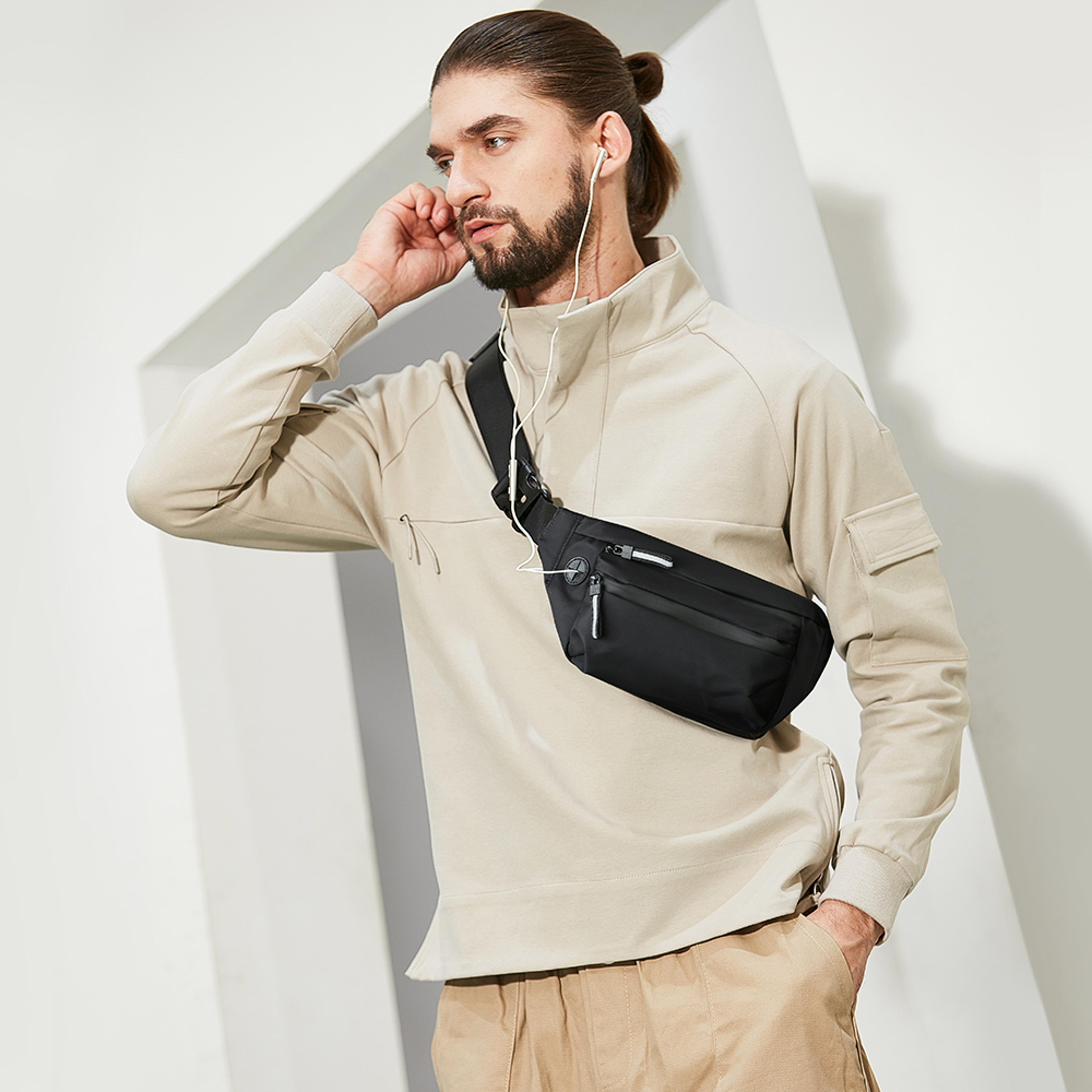 large travel waist bag crossbody belt bag with phone & money storage