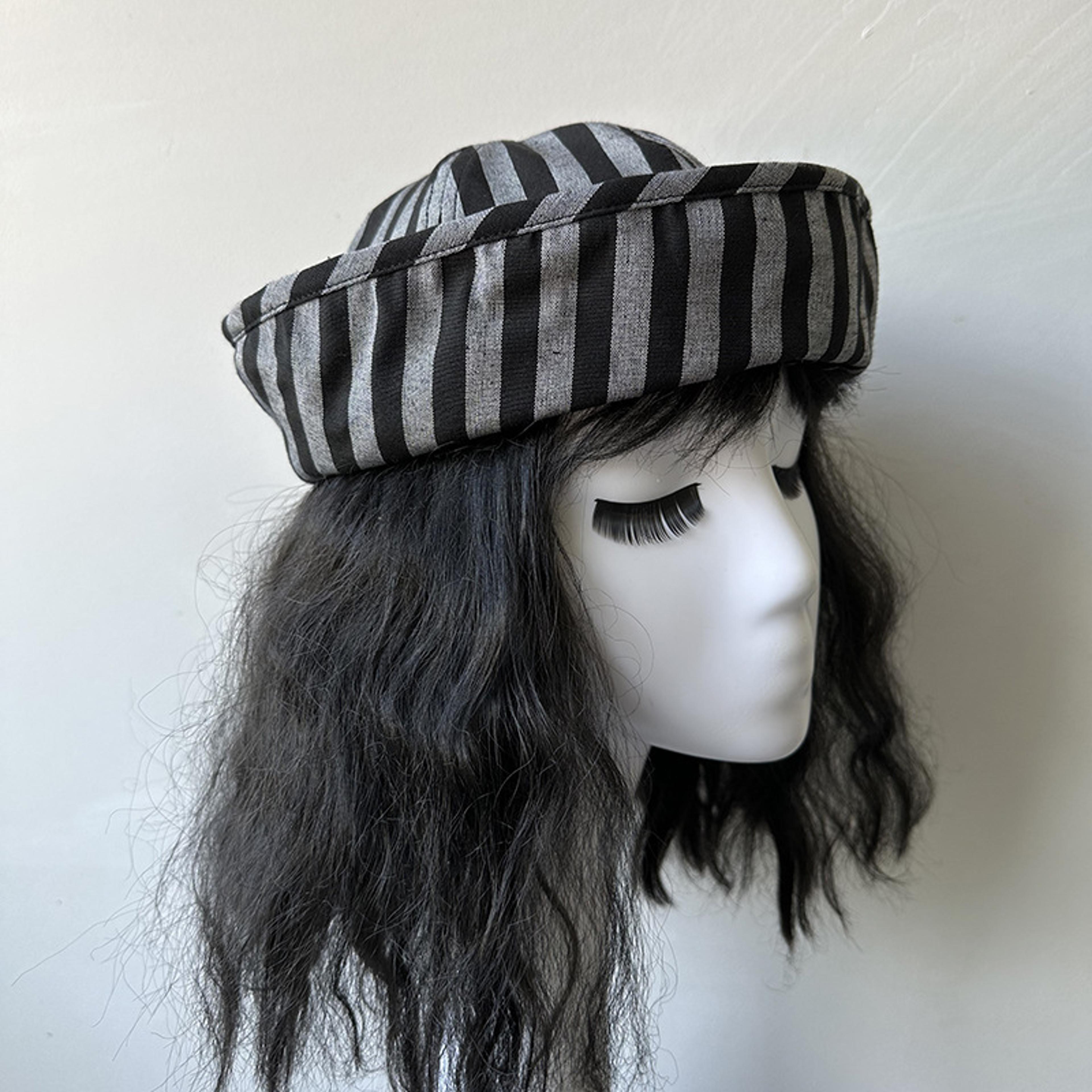 women korean style striped bucket hat fashion sailor cap for sun protection travel beach wear
