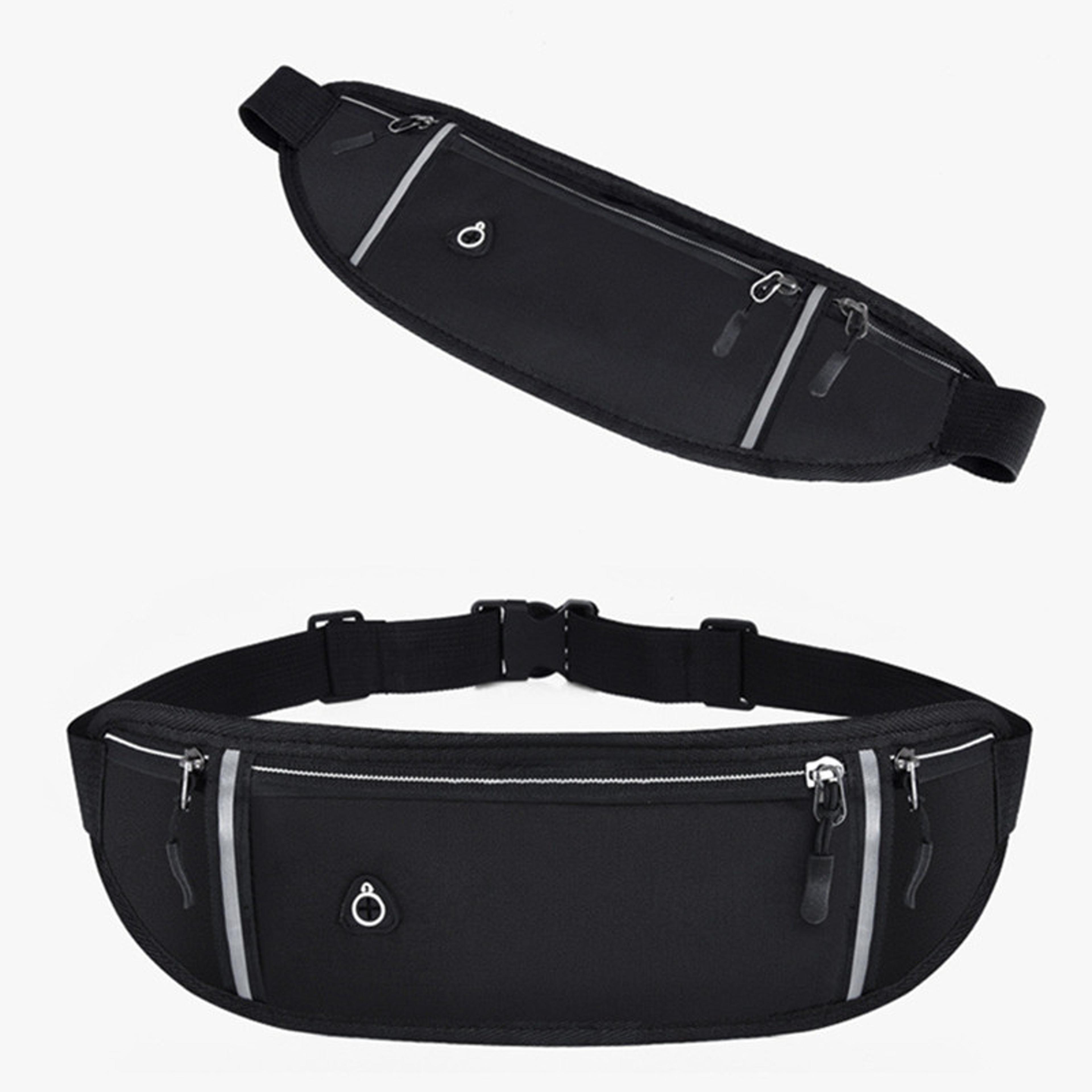 lightweight waterproof running waist bag with reflective strip for sports and travel