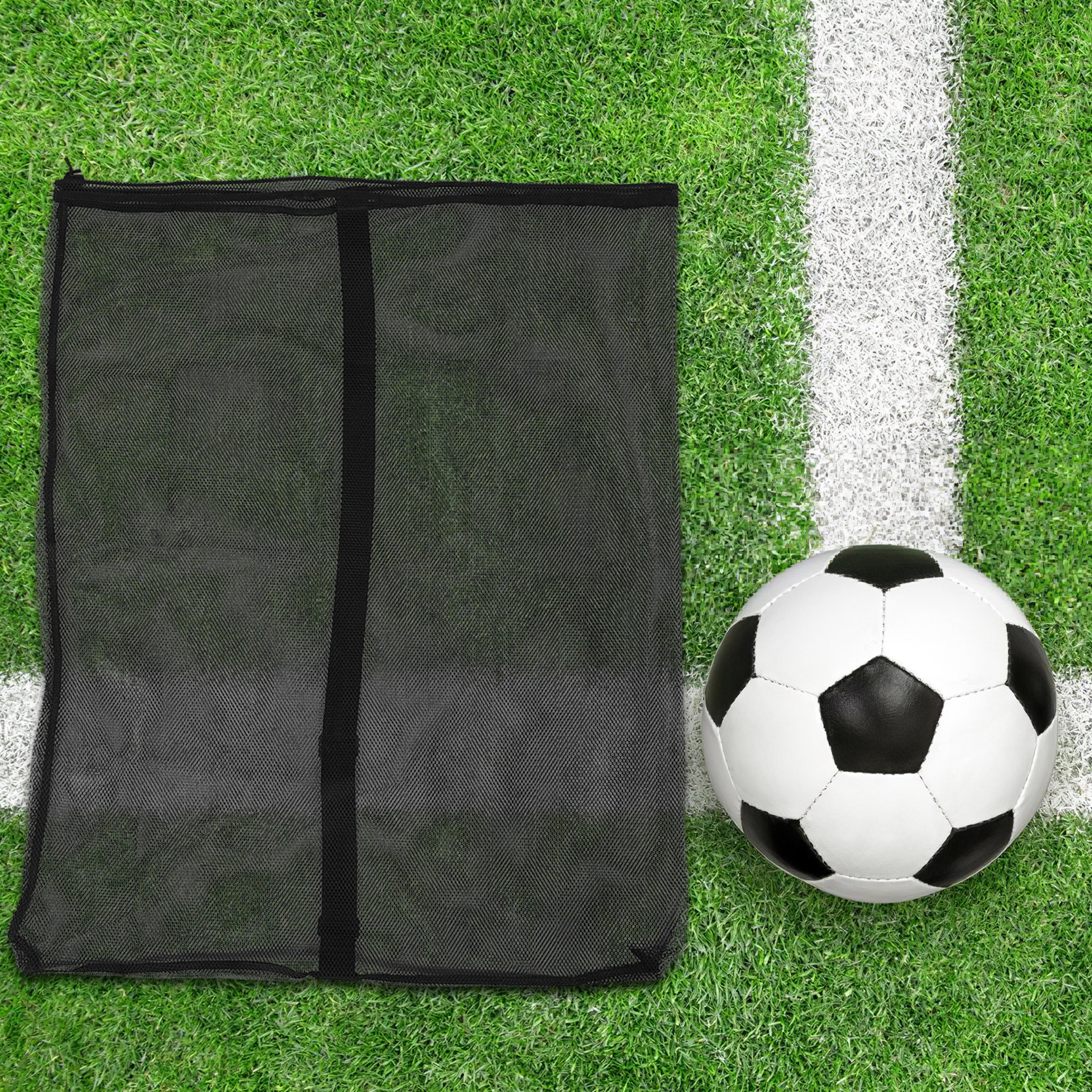 multisport mesh sports ball bag with adjustable shoulder strap for basketball football volleyball