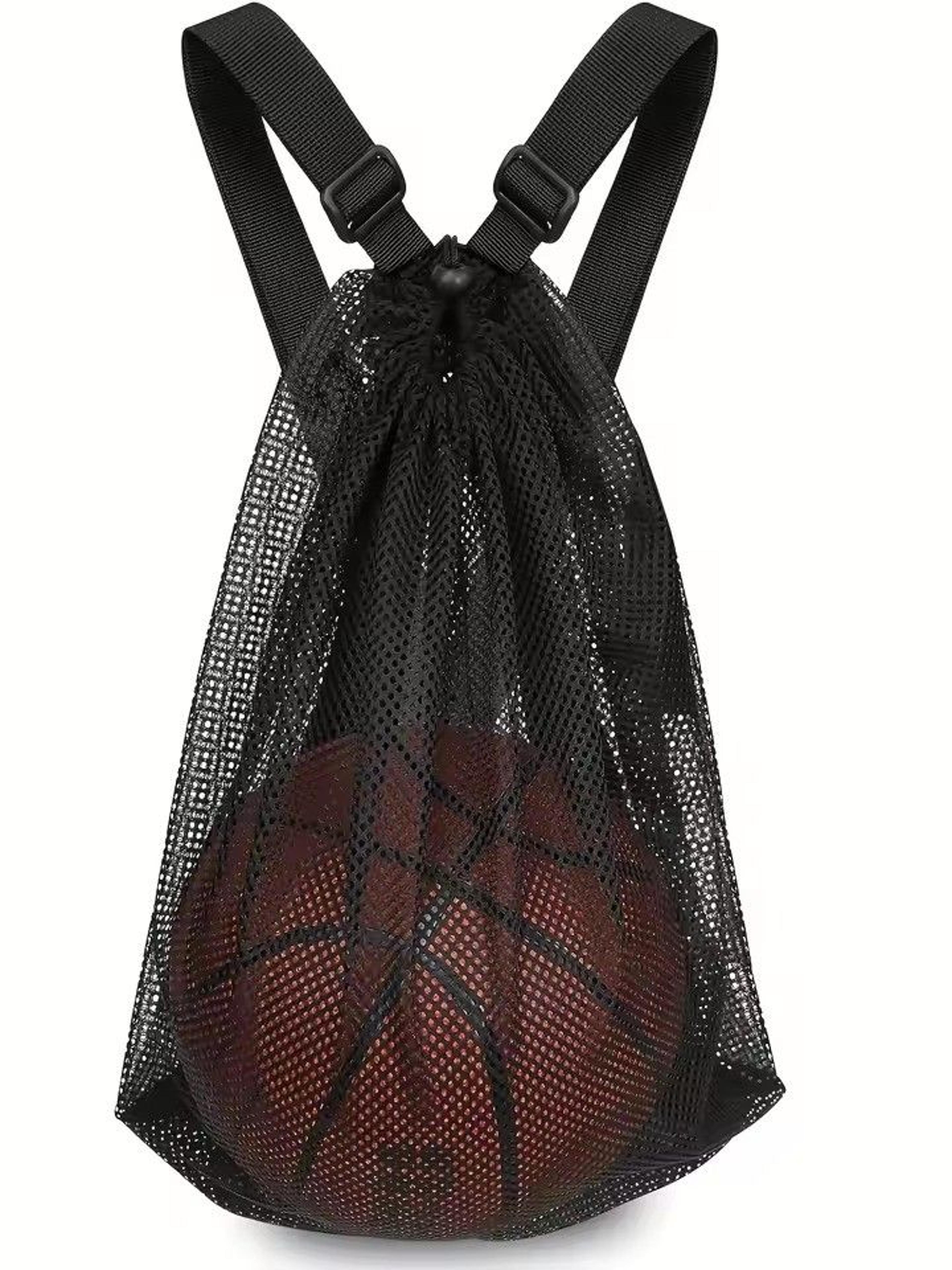 ultra dense mesh drawstring backpack for sports equipment and ball storage