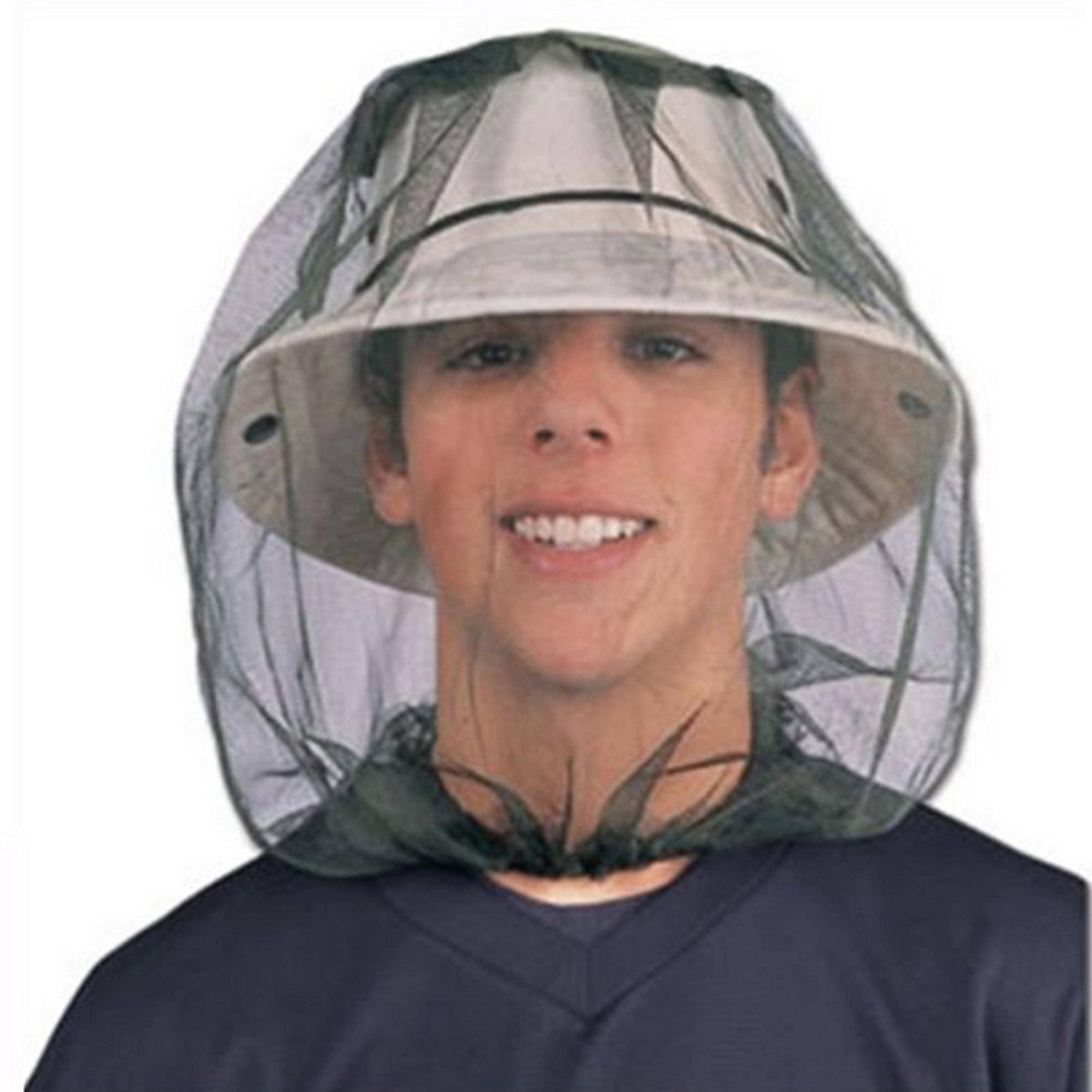 mosquito head net fishing hat with protective bug mesh for camping & hiking