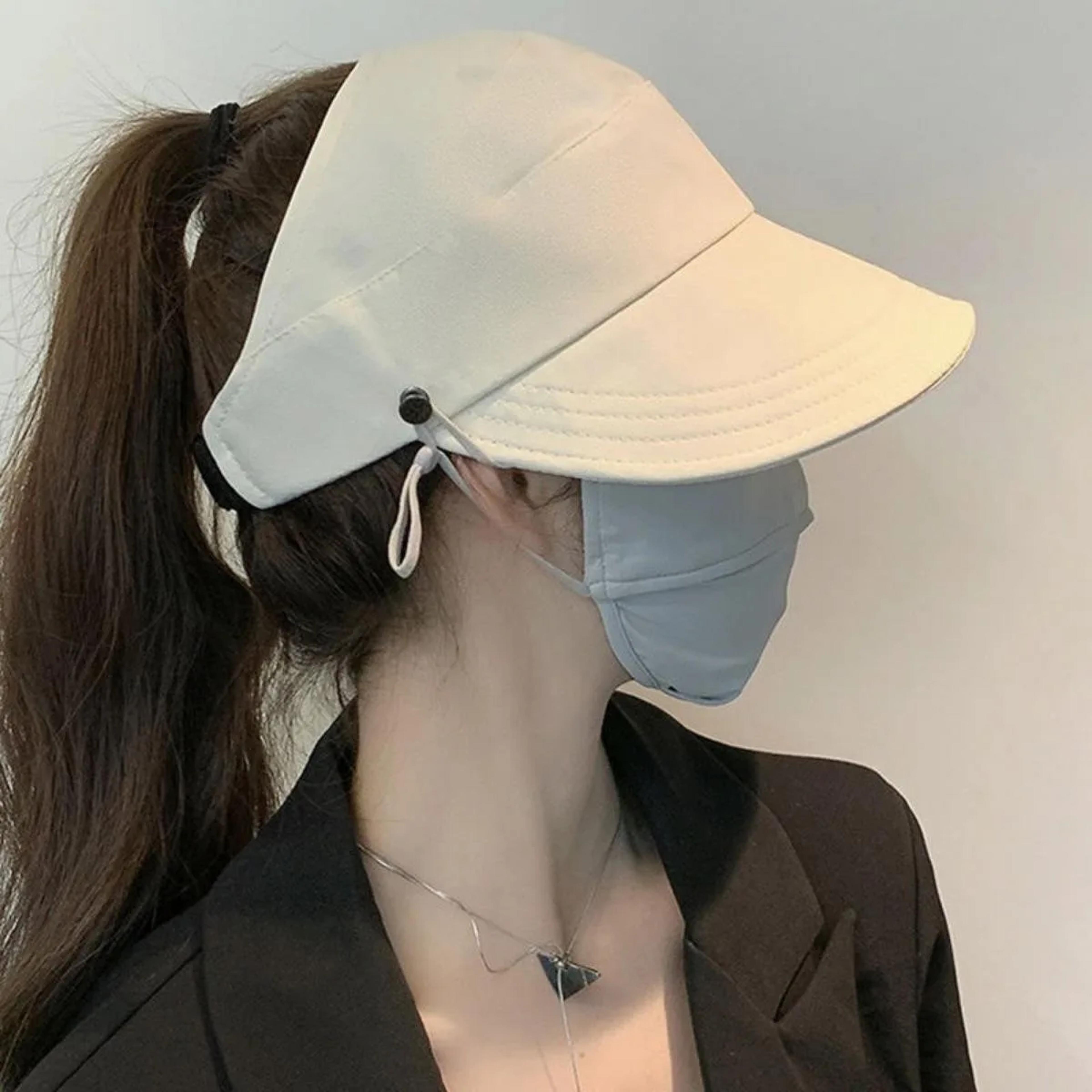 women's uv protection hat quick dry ponytail sun bucket hat foldable breathable cap