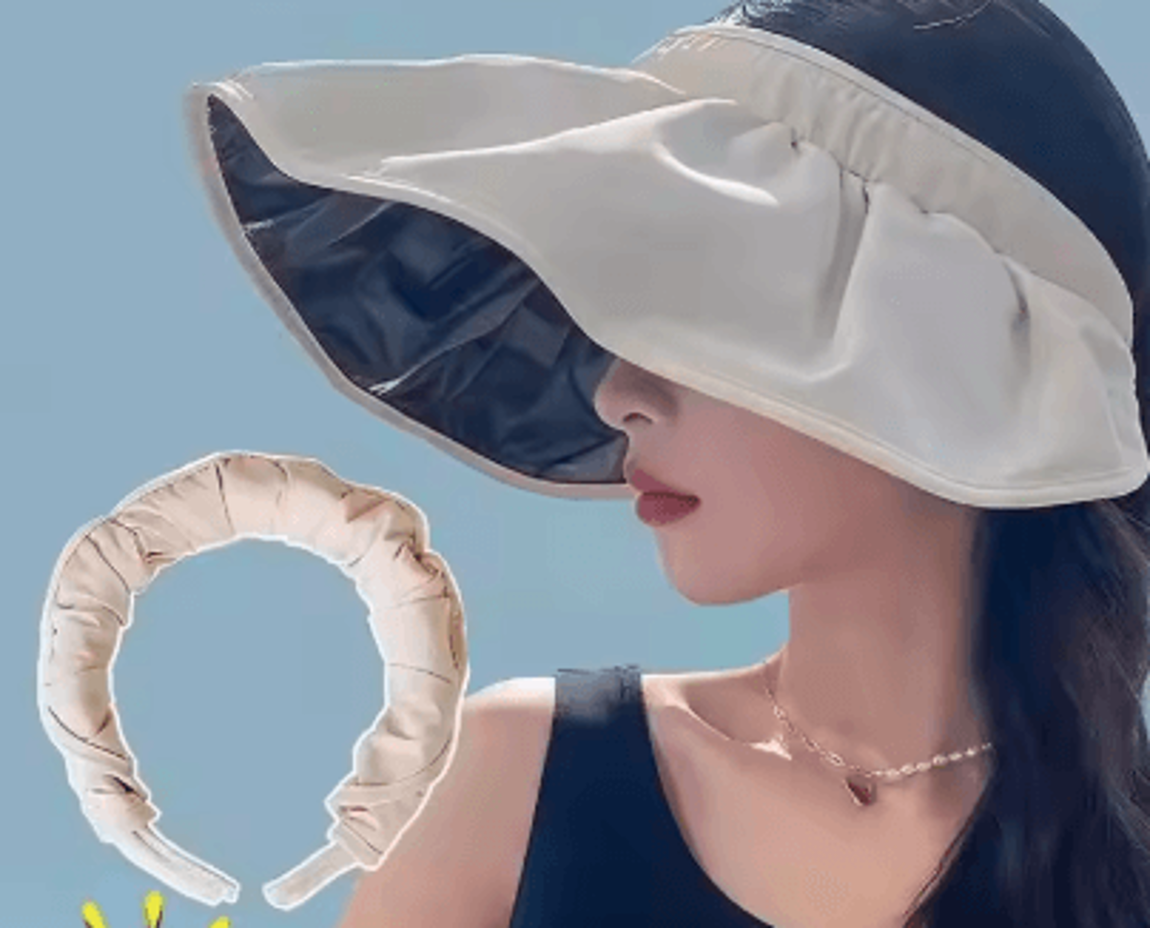 sun visor hat foldable full face sun protection hat for women