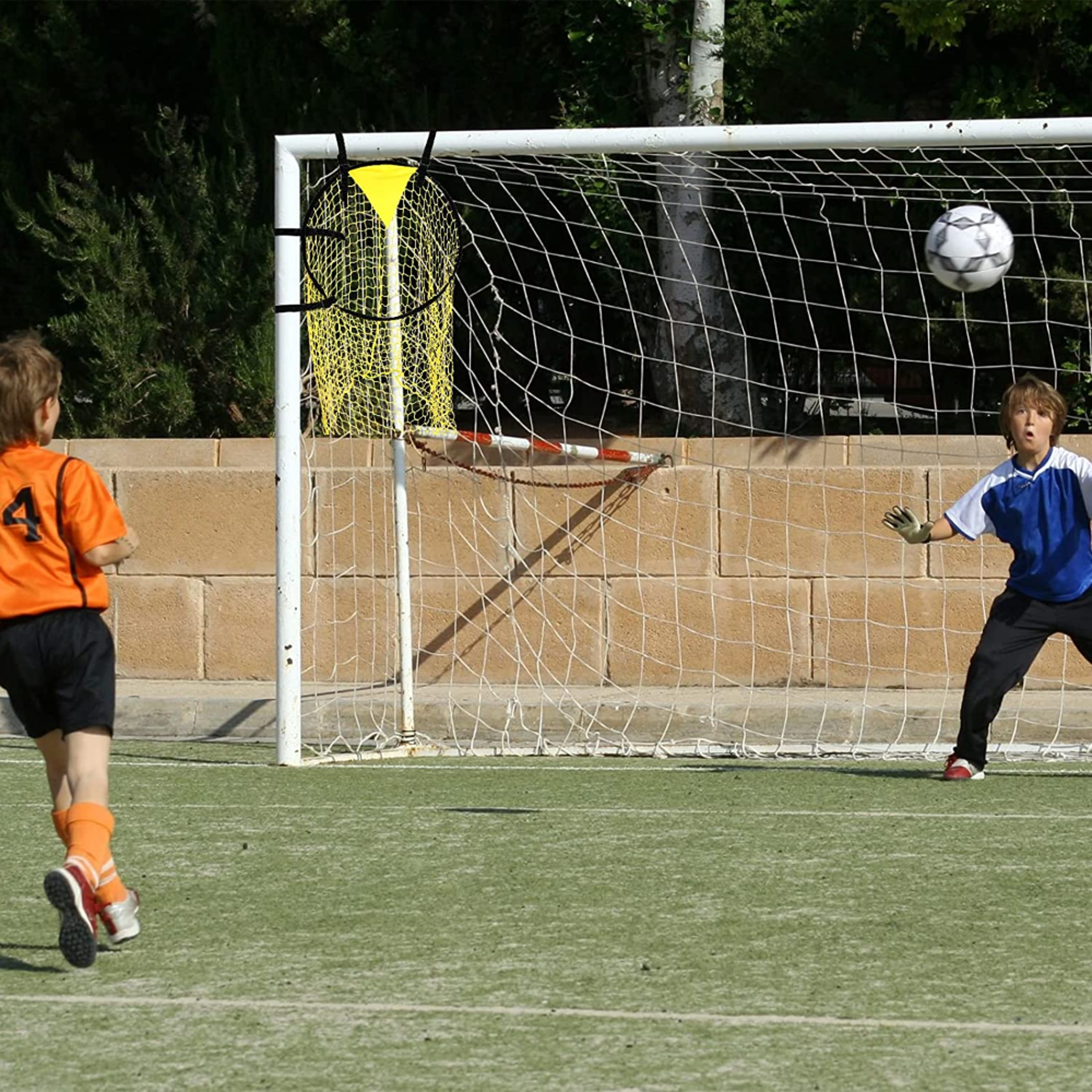 portable soccer target net for goal shooting accuracy training