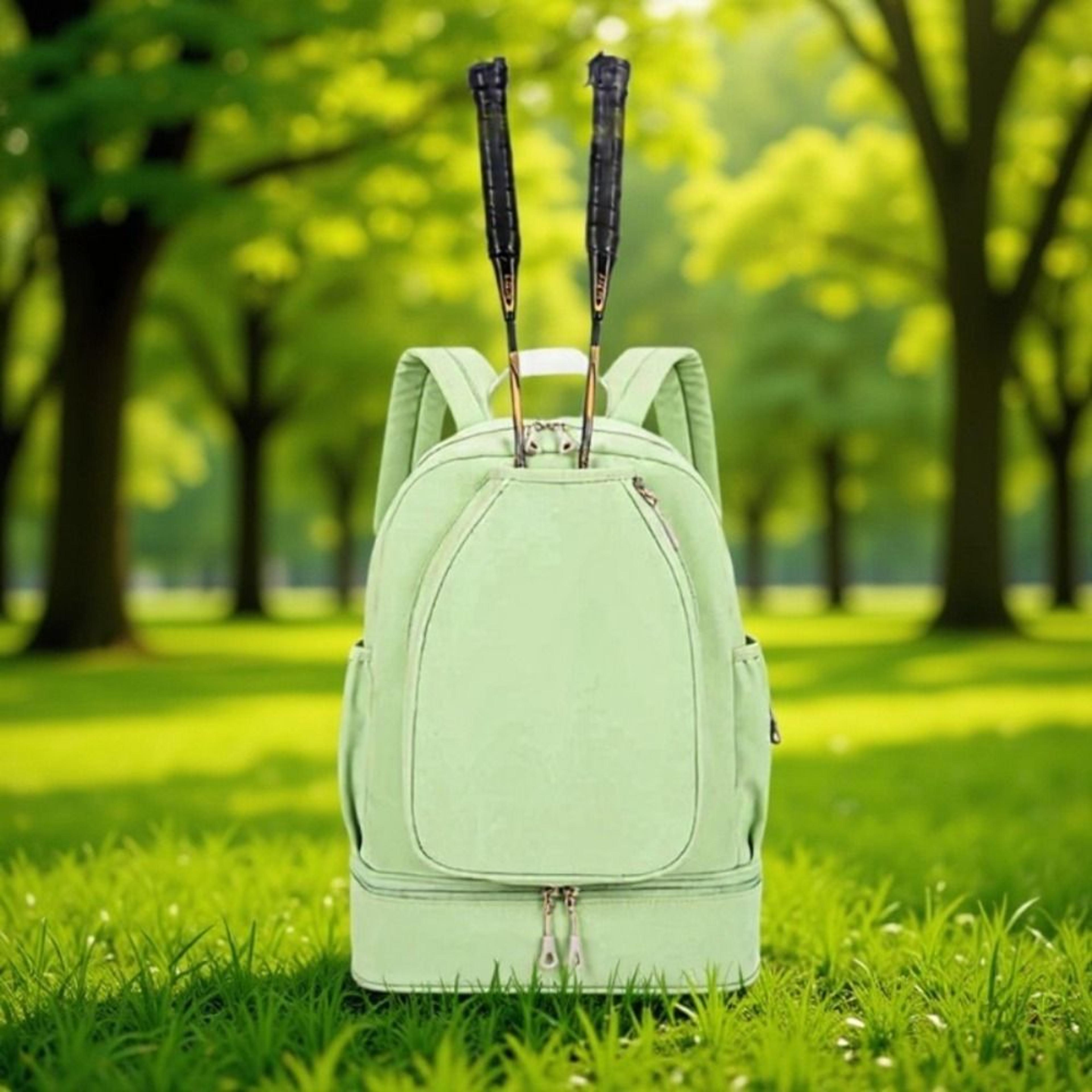 badminton racket backpack with shoes compartment large capacity waterproof sports bag