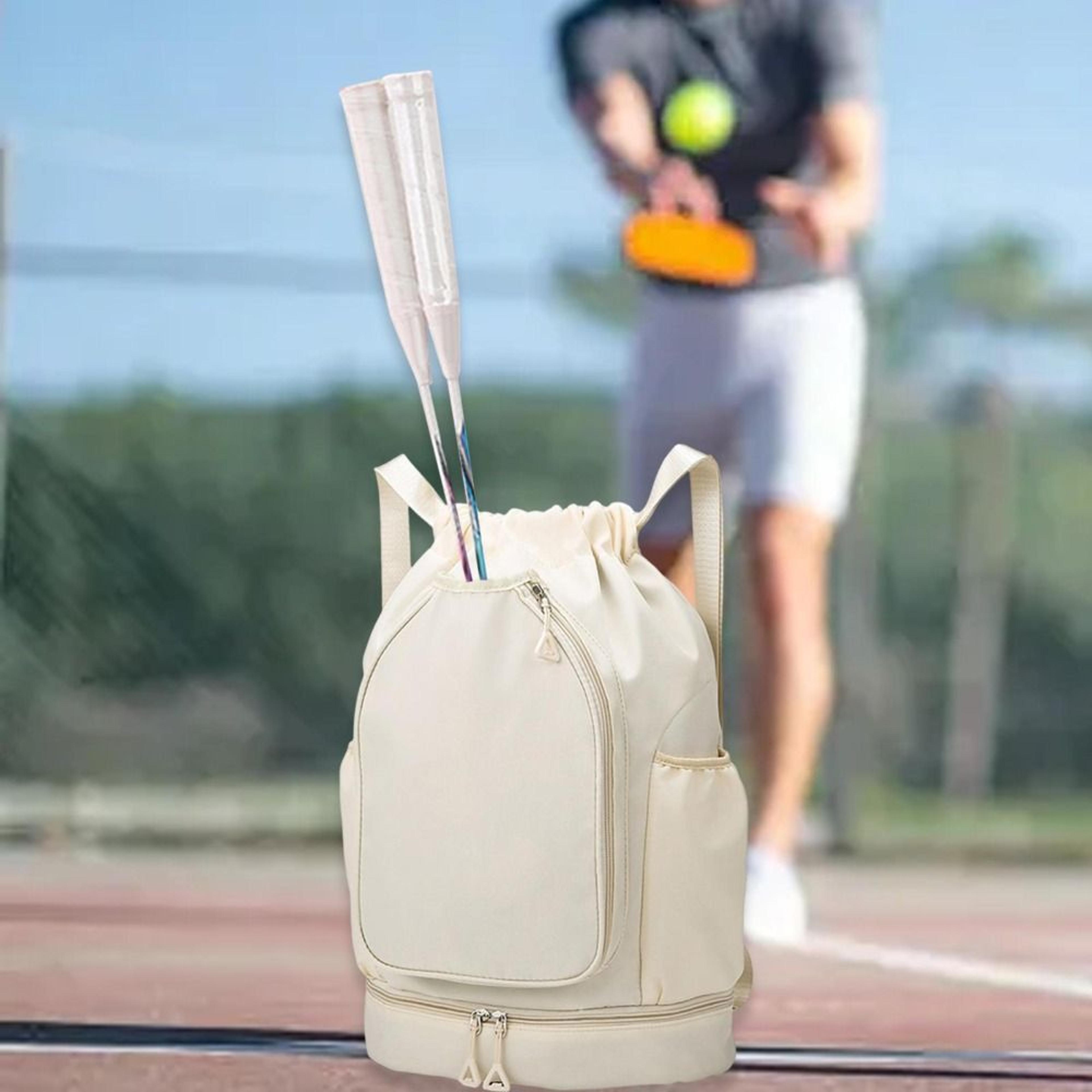elite badminton racket backpack with shoe compartment large waterproof sports backpack for pickleball & tennis