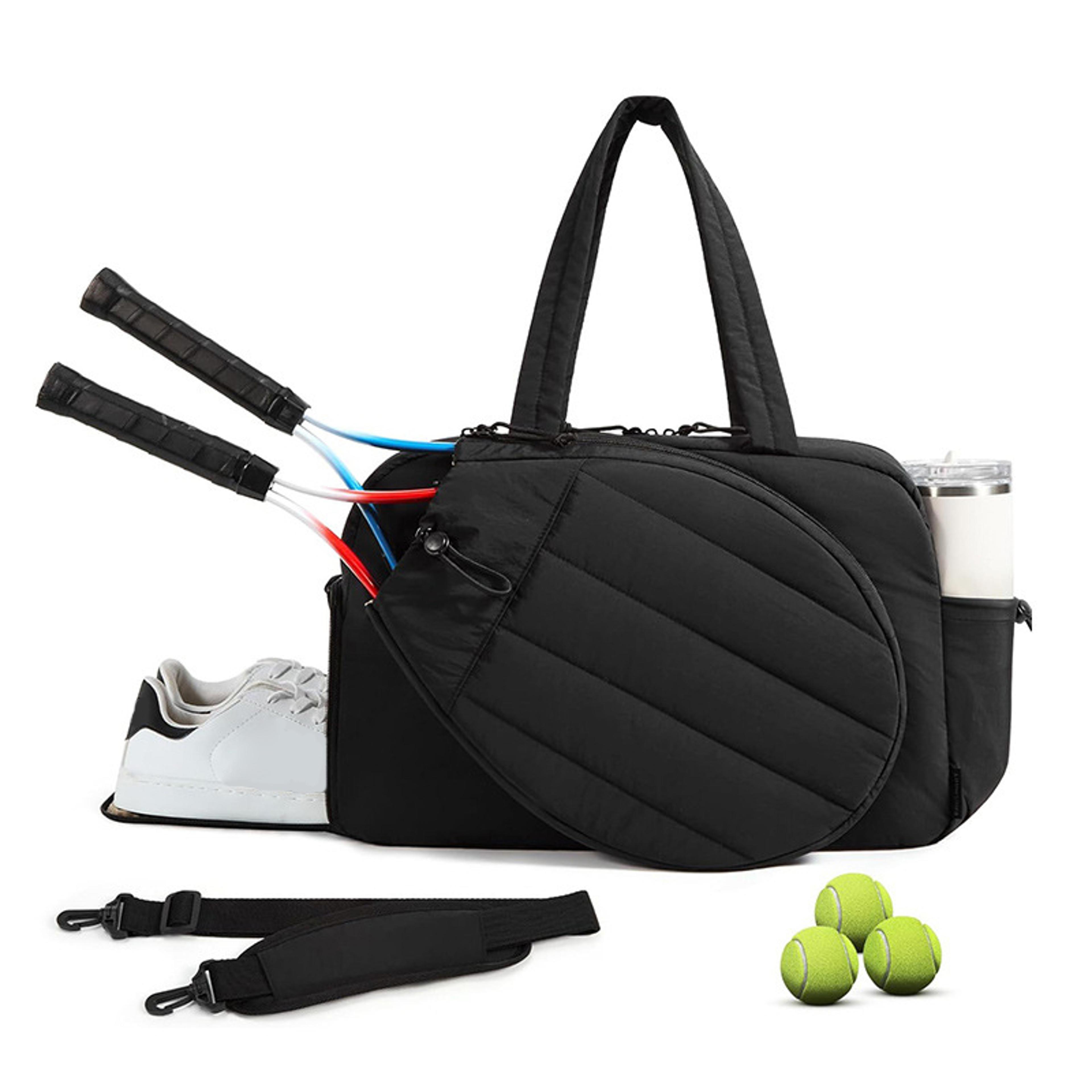 large capacity tennis racket bag for pickleball, badminton & sports travel