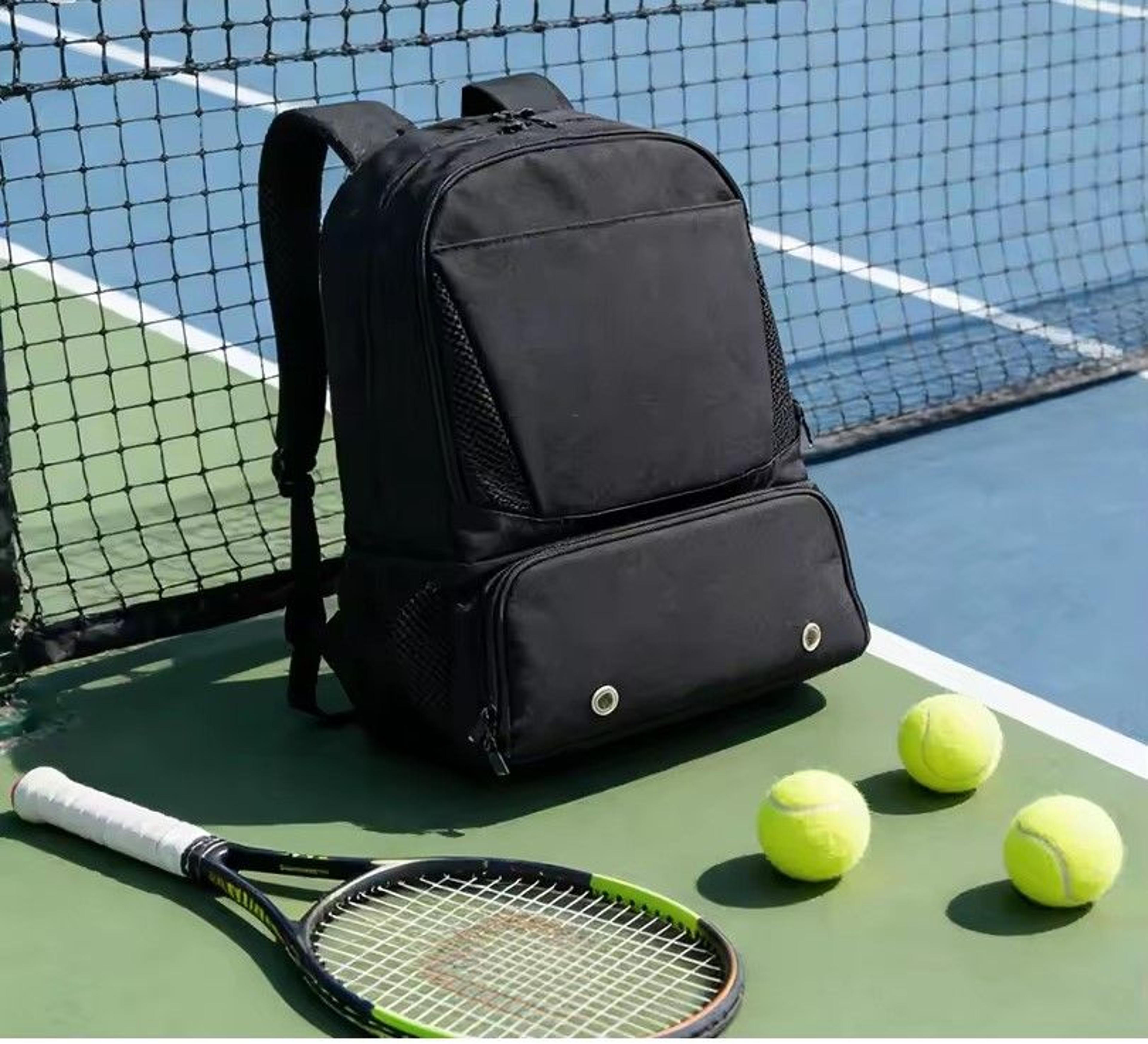 large capacity tennis backpack with shoe compartment nylon tennis racket bag