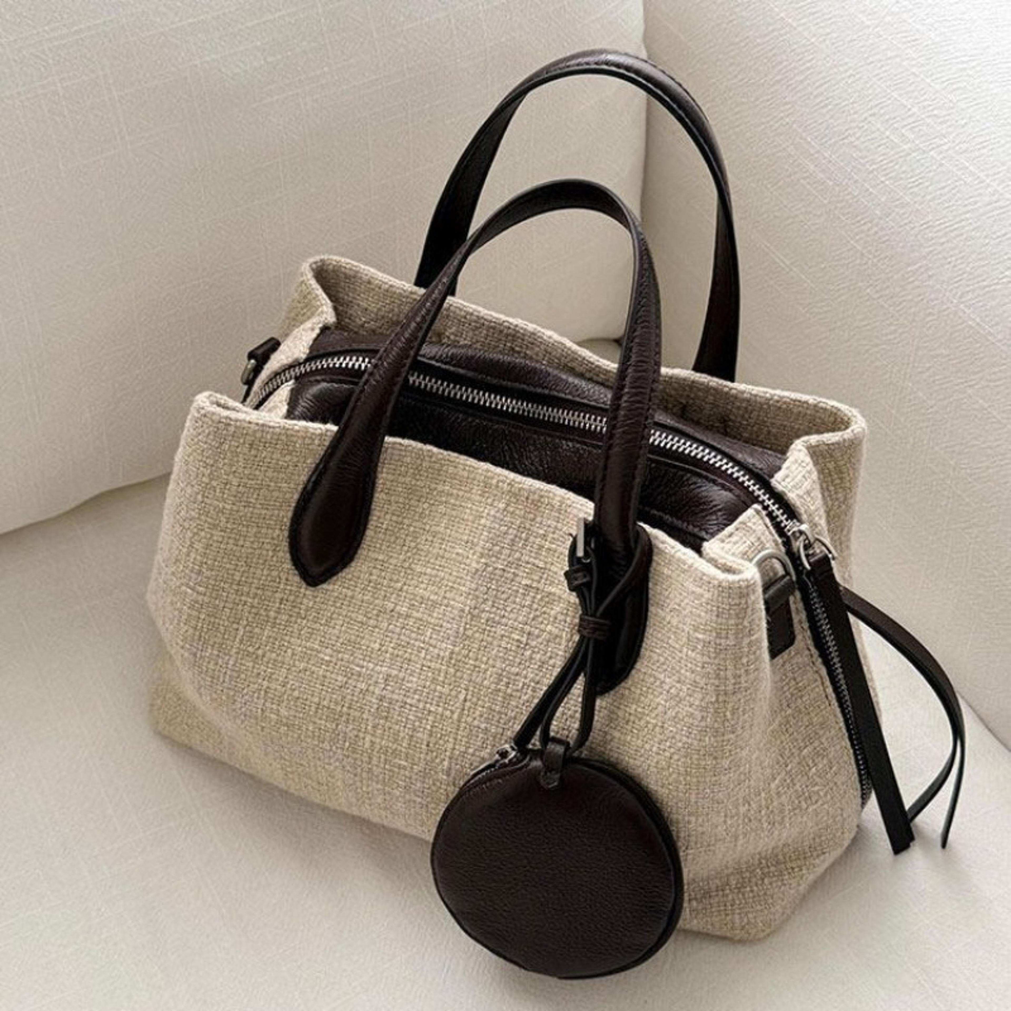 luxury large capacity handbag boston bag for women multi compartment designer shoulder crossbody purse