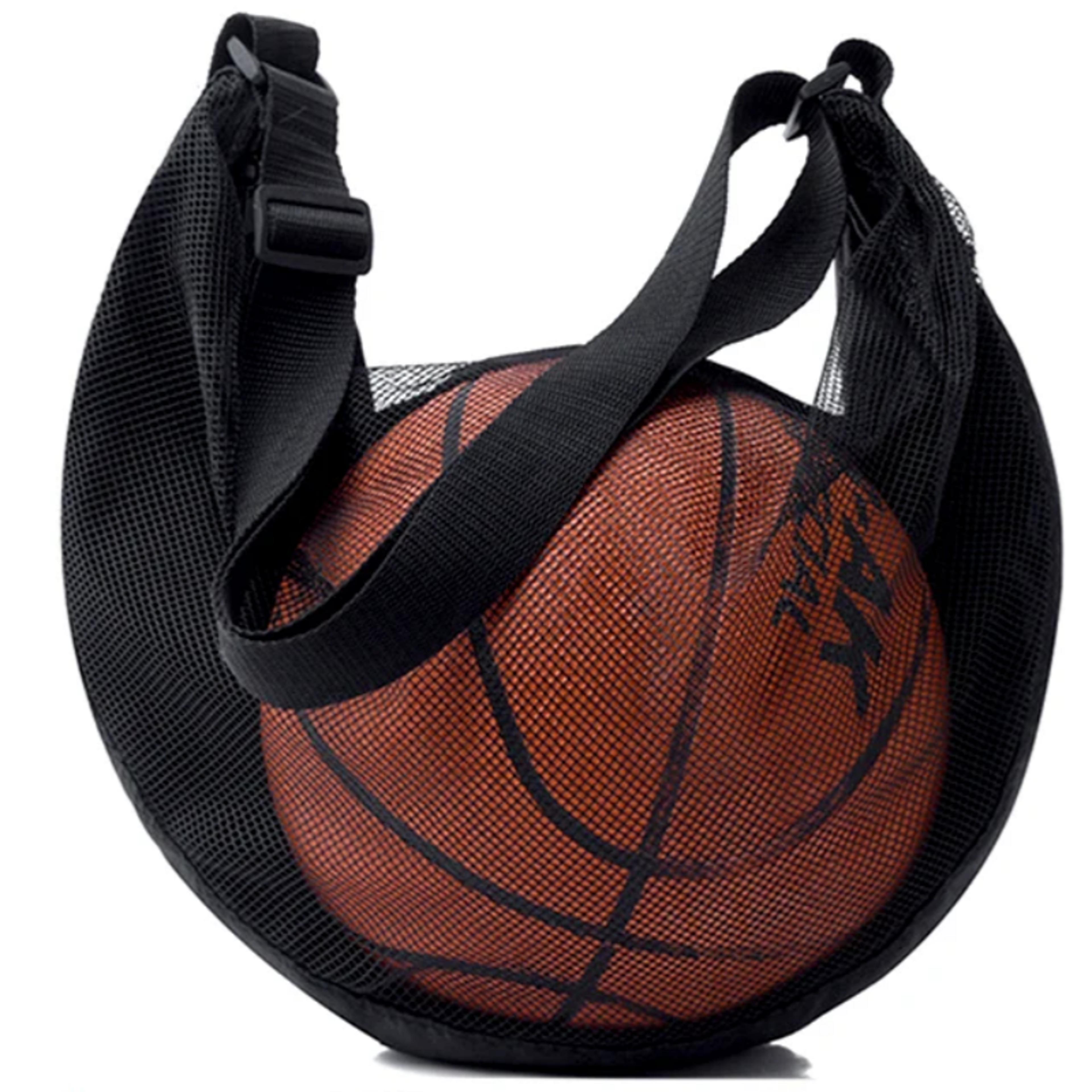 portable mesh sports ball bag basketball backpack for soccer, volleyball & football gear