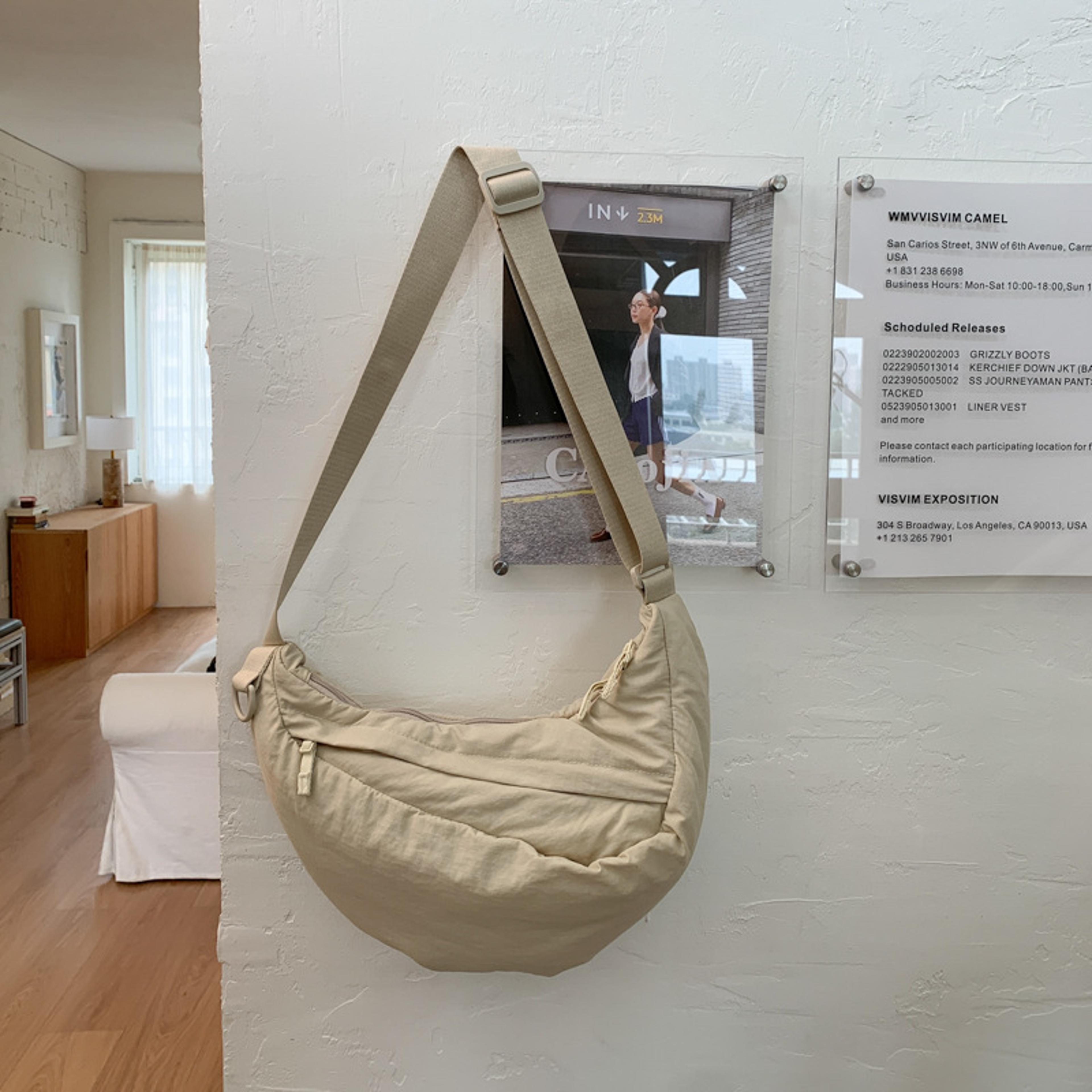 japanese crossbody bag lightweight dumpling bag for college, travel & everyday use