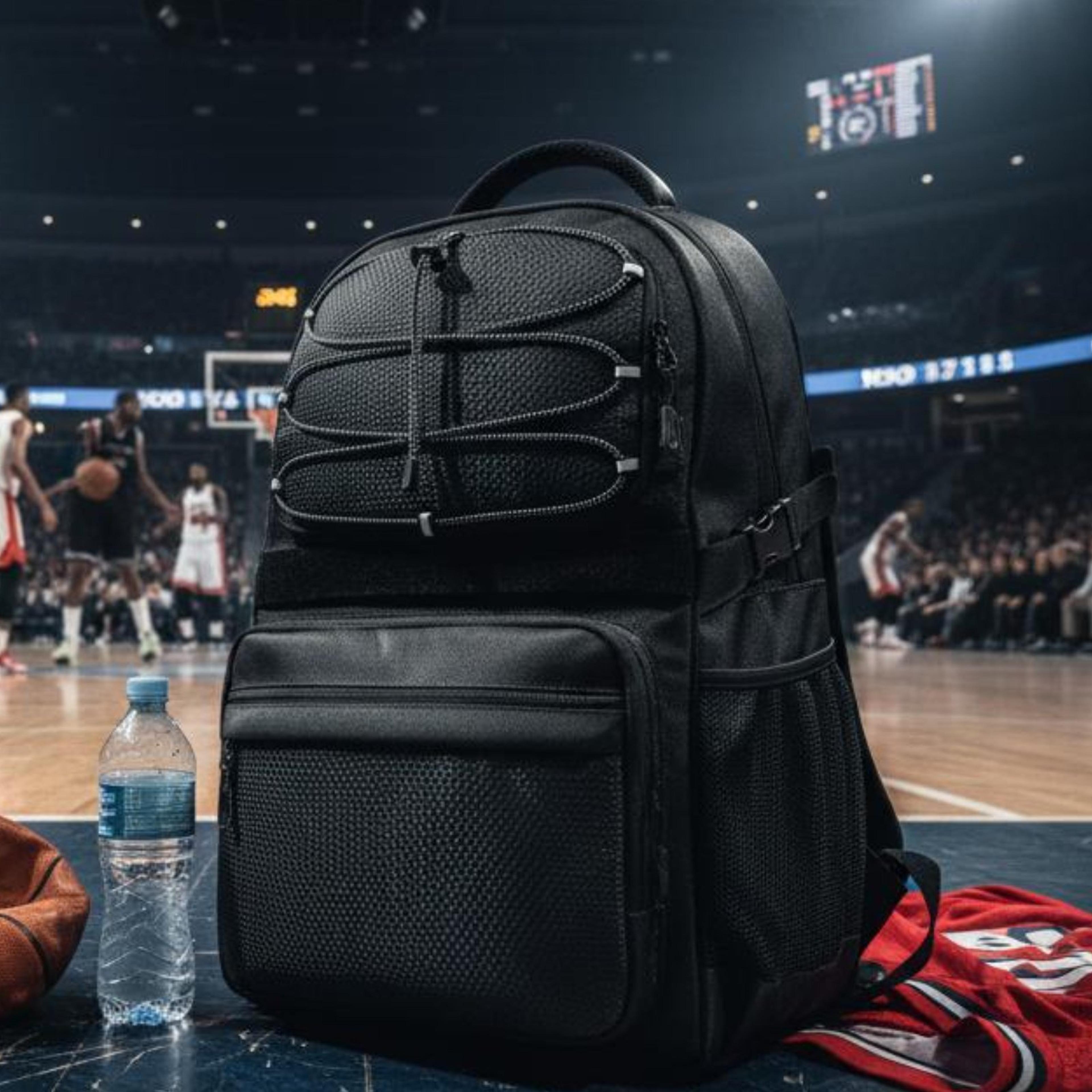 pro elite basketball backpack with ball compartment & breathable sports gear bag