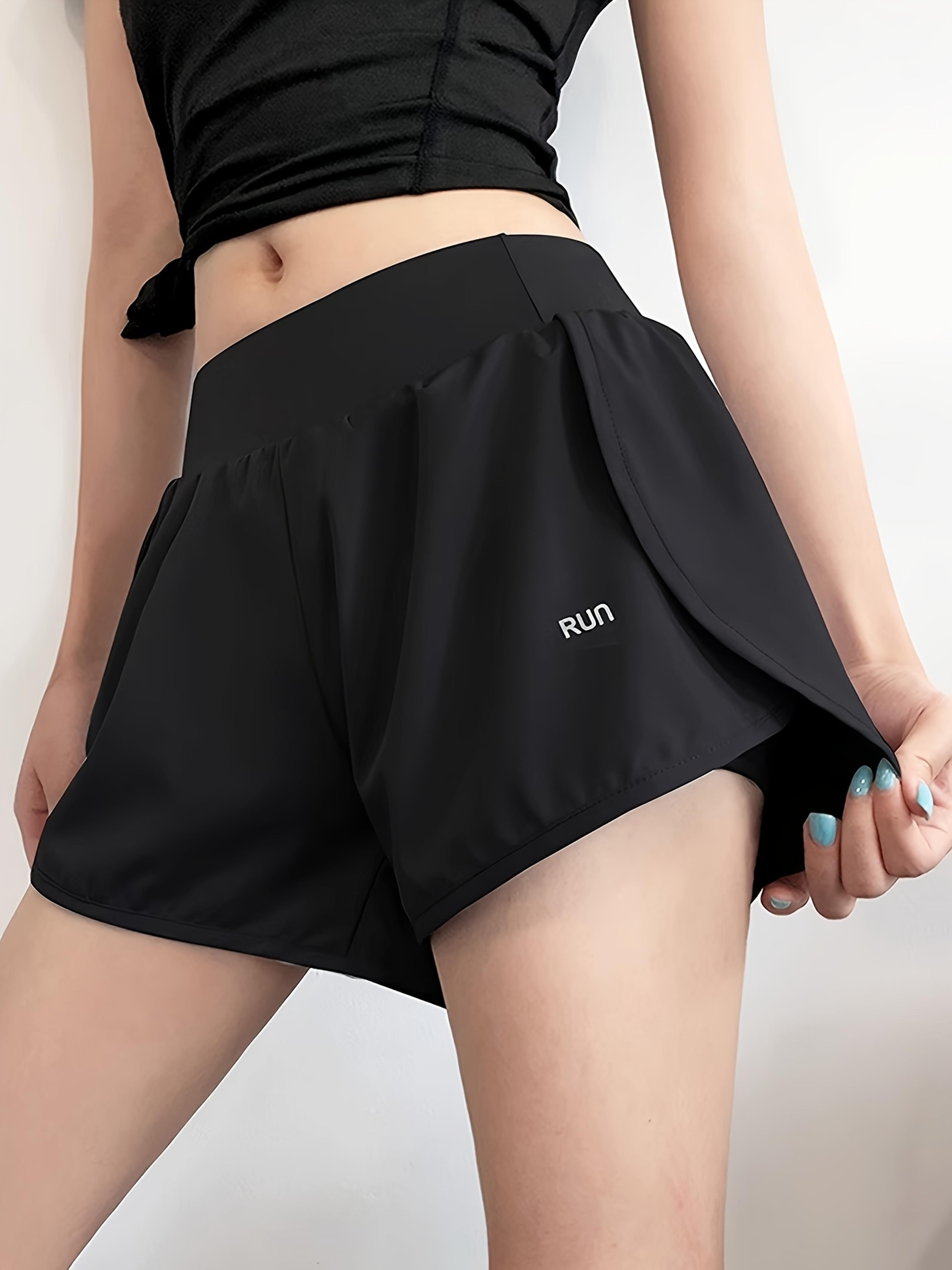 women's running shorts quick dry anti chafing fitness training shorts with back pocket