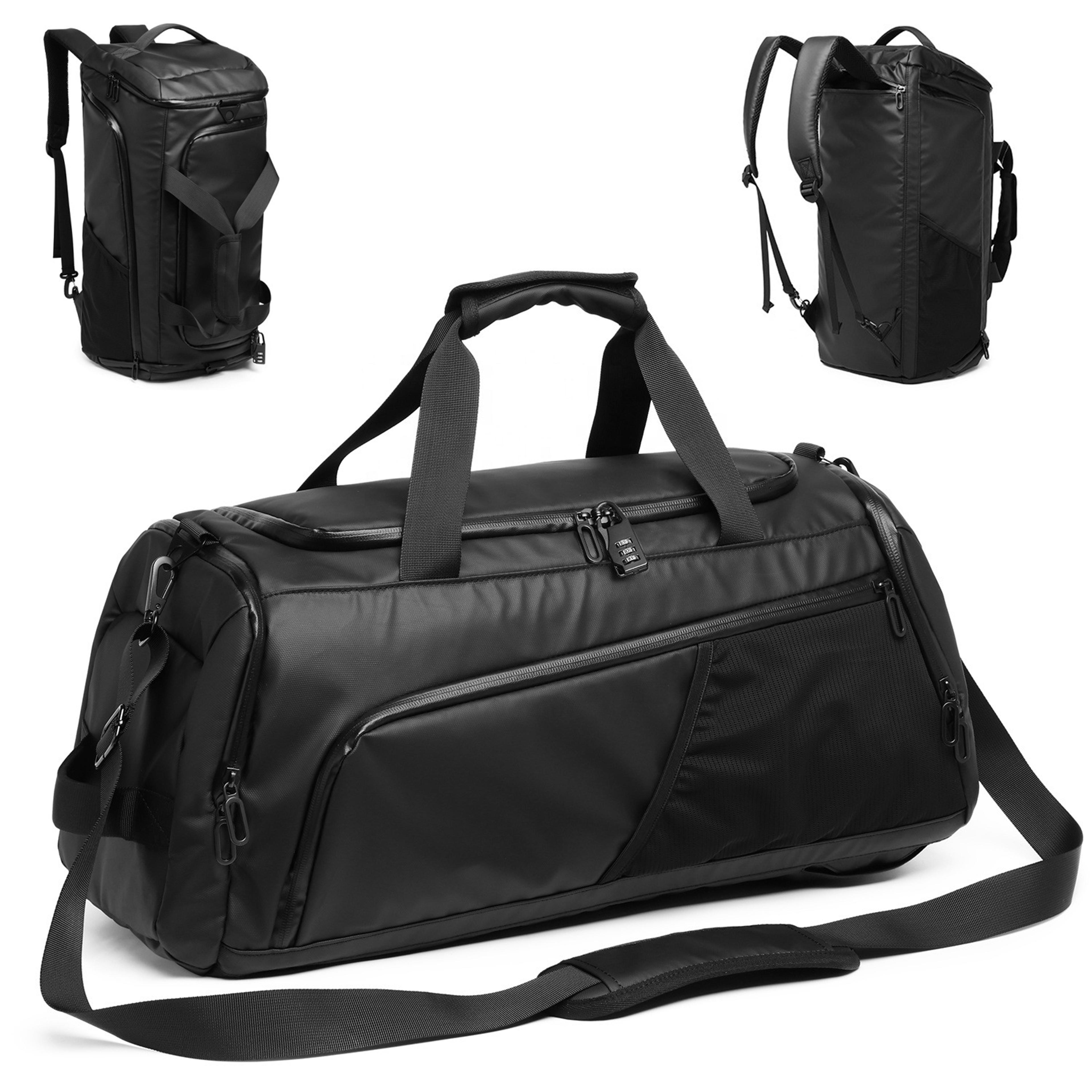 gym duffle bag with dry wet separation travel weekender bag for sports & overnight trips