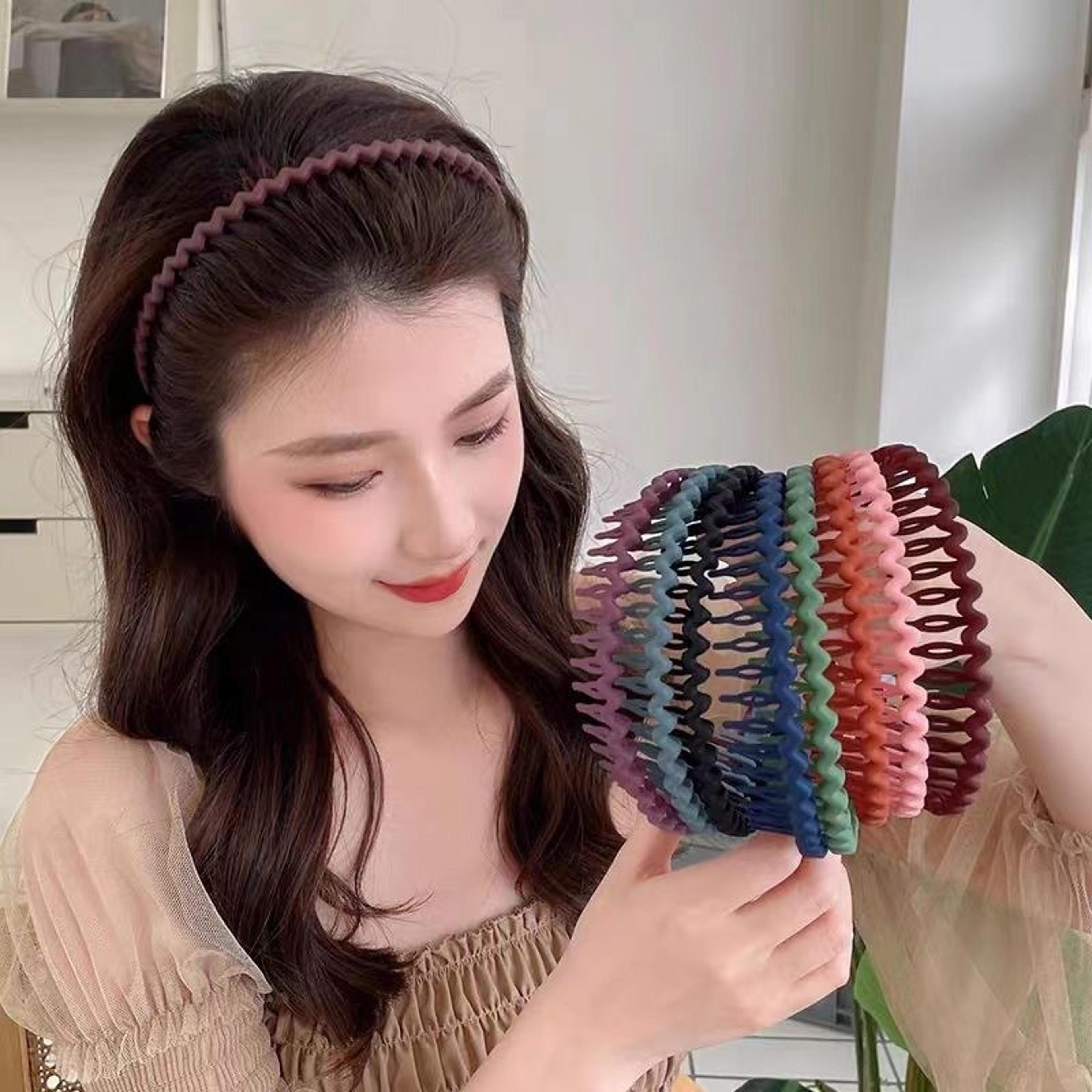 wave headband non-slip women's hair band for face wash, sports & everyday style