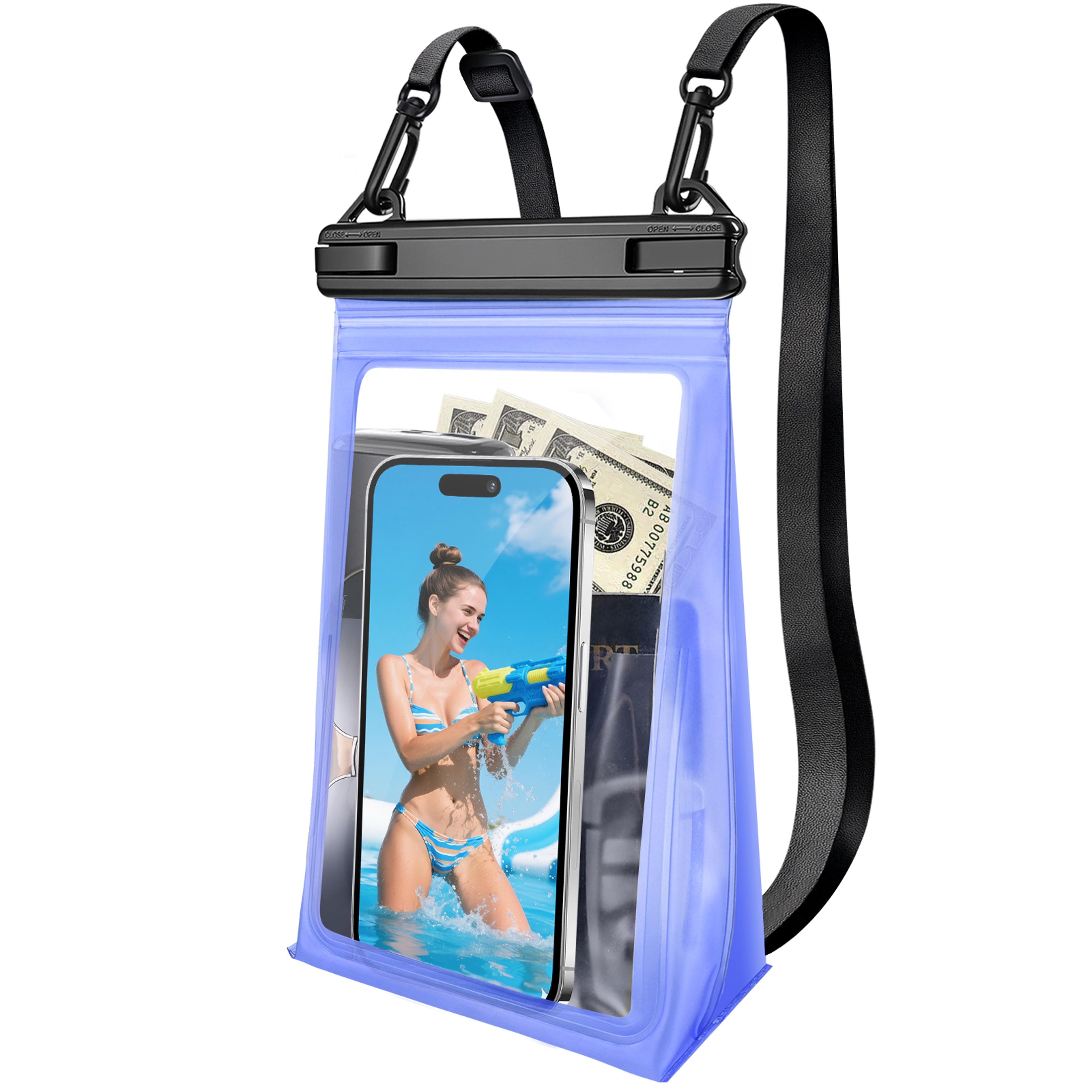 waterproof beach bag clear crossbody phone & essentials pouch