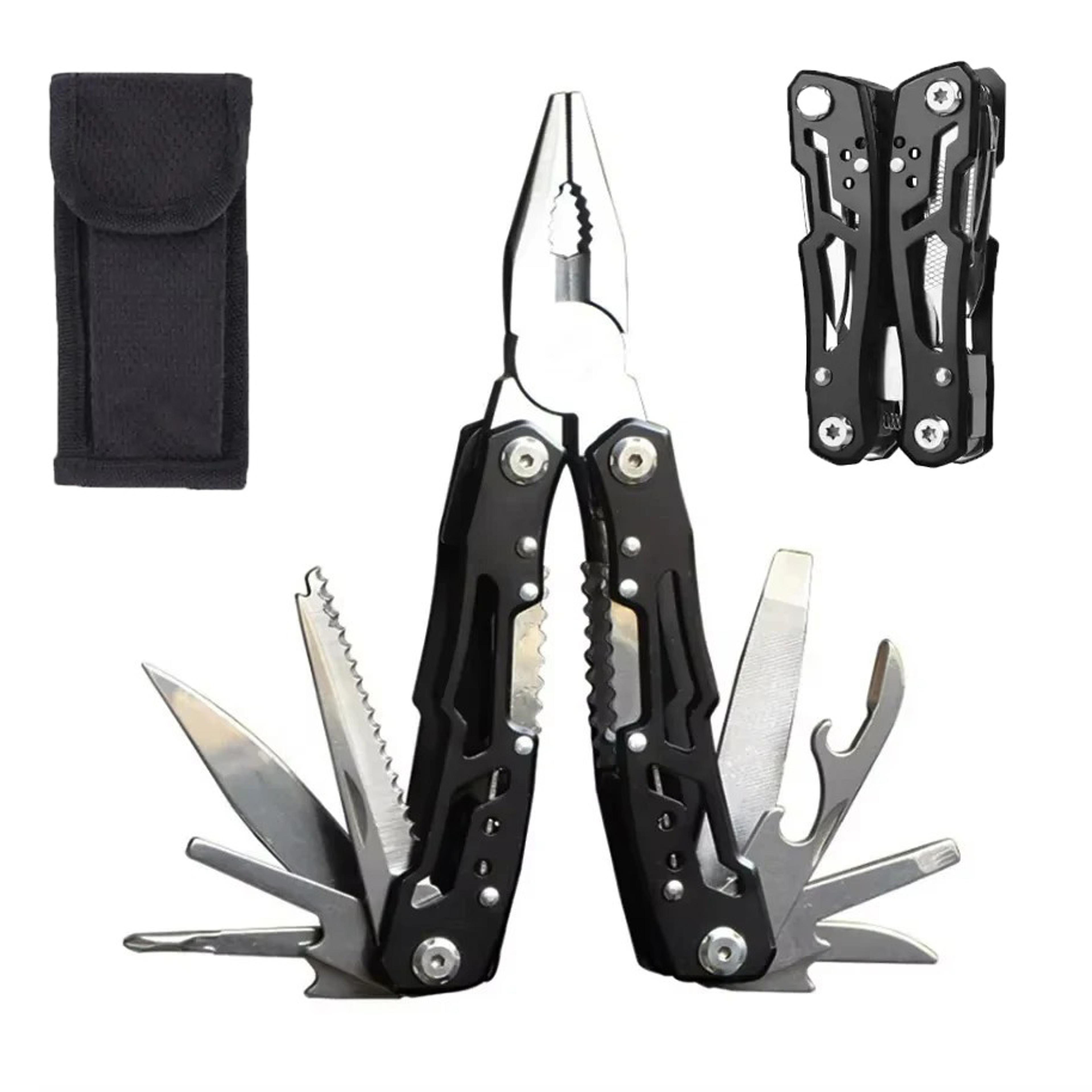 pliers stainless steel folding camping multitool for edc, survival & outdoor adventures