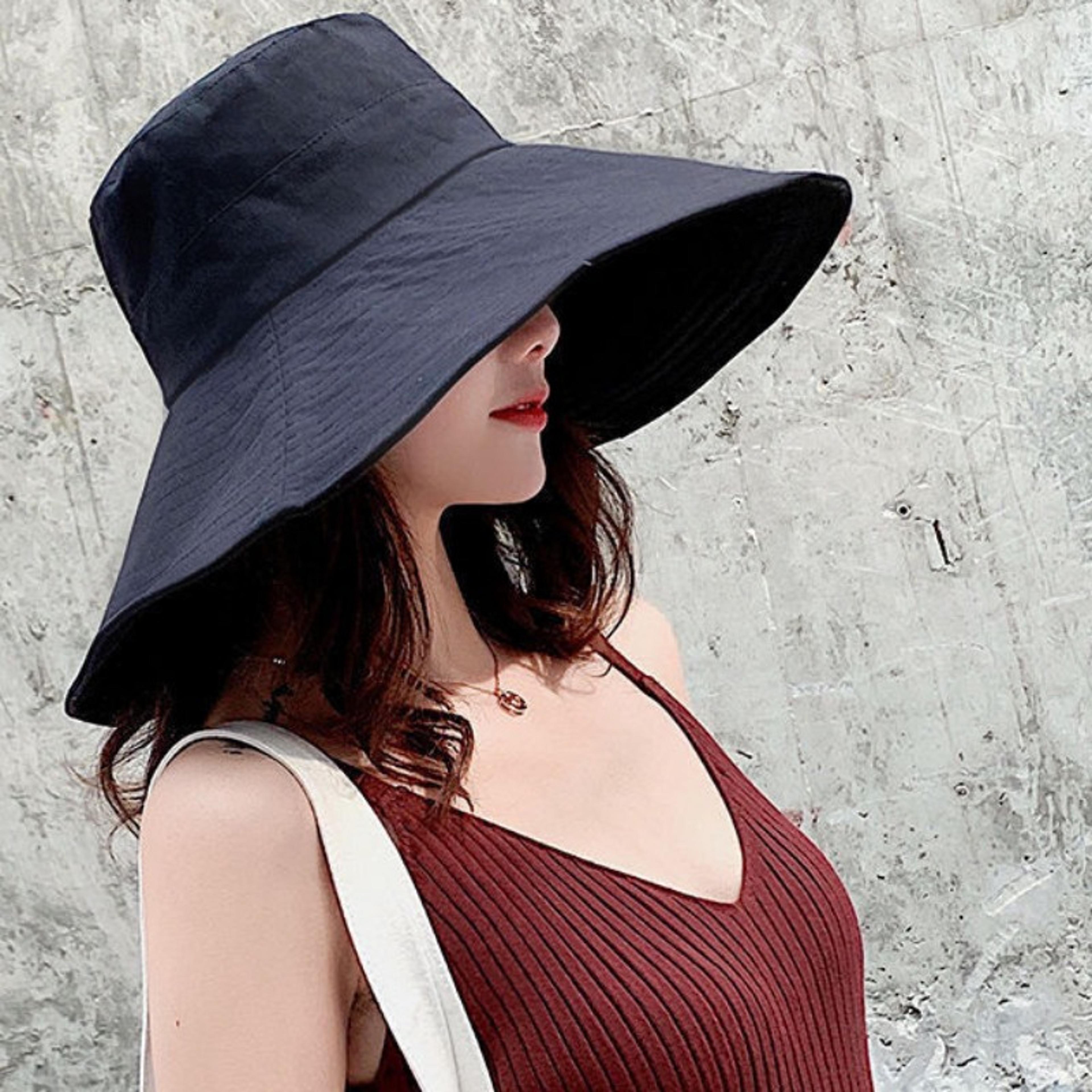 wide brim sun hat for women foldable uv protection bucket hat with full face shade