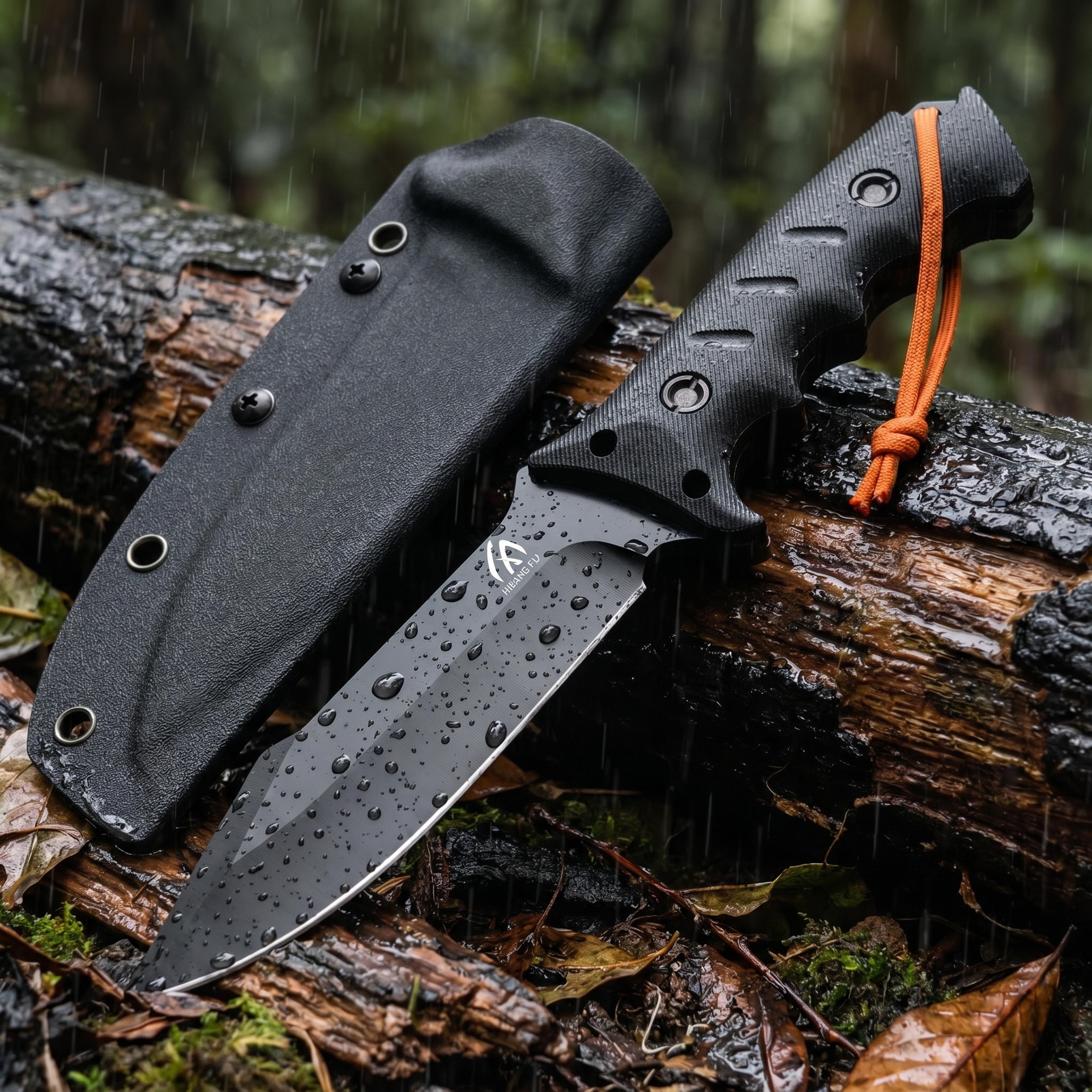 portable fixed blade knife with protective sheath for camping, hiking & everyday outdoor tasks