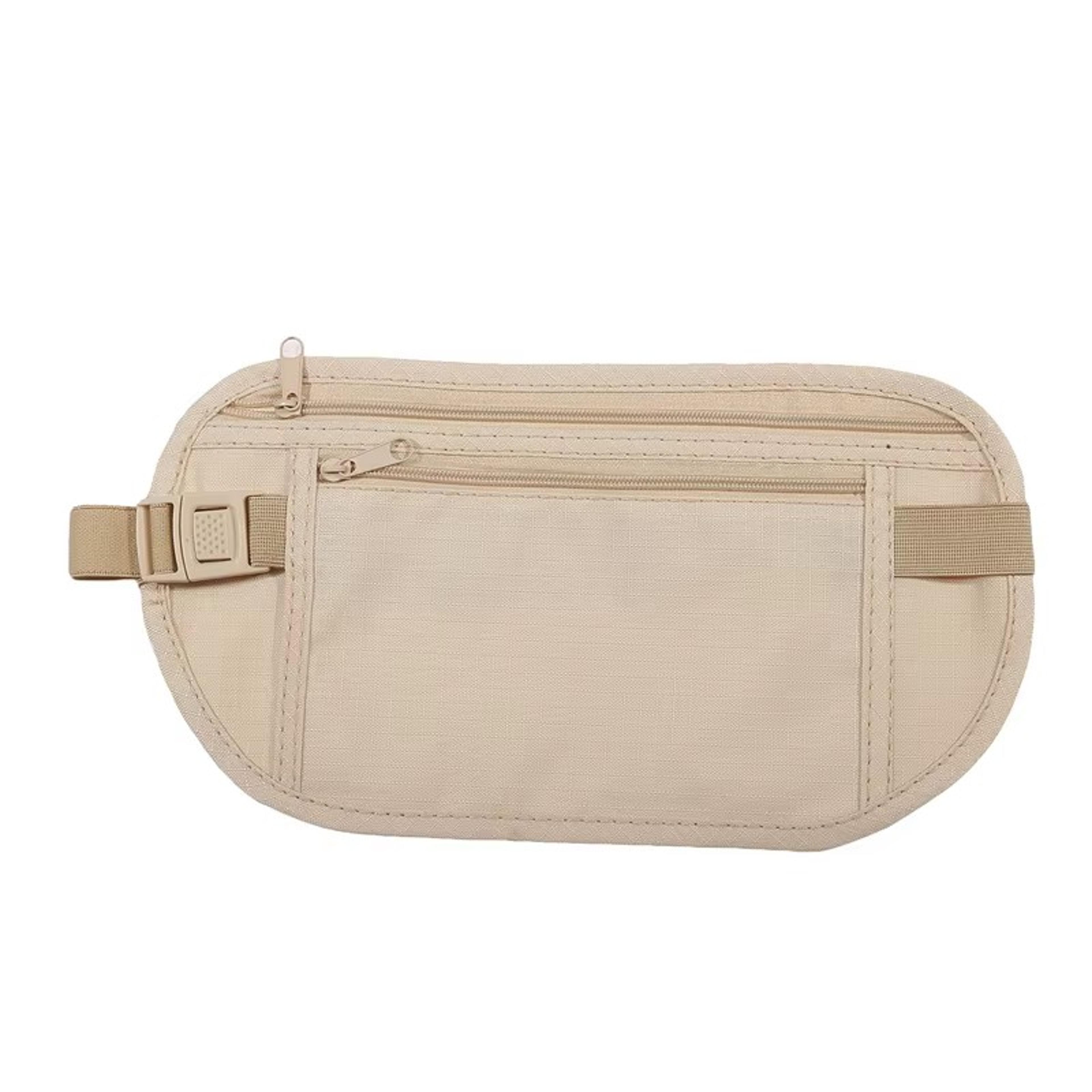 invisible travel money belt hidden waist pouch for passport, cash & running essentials