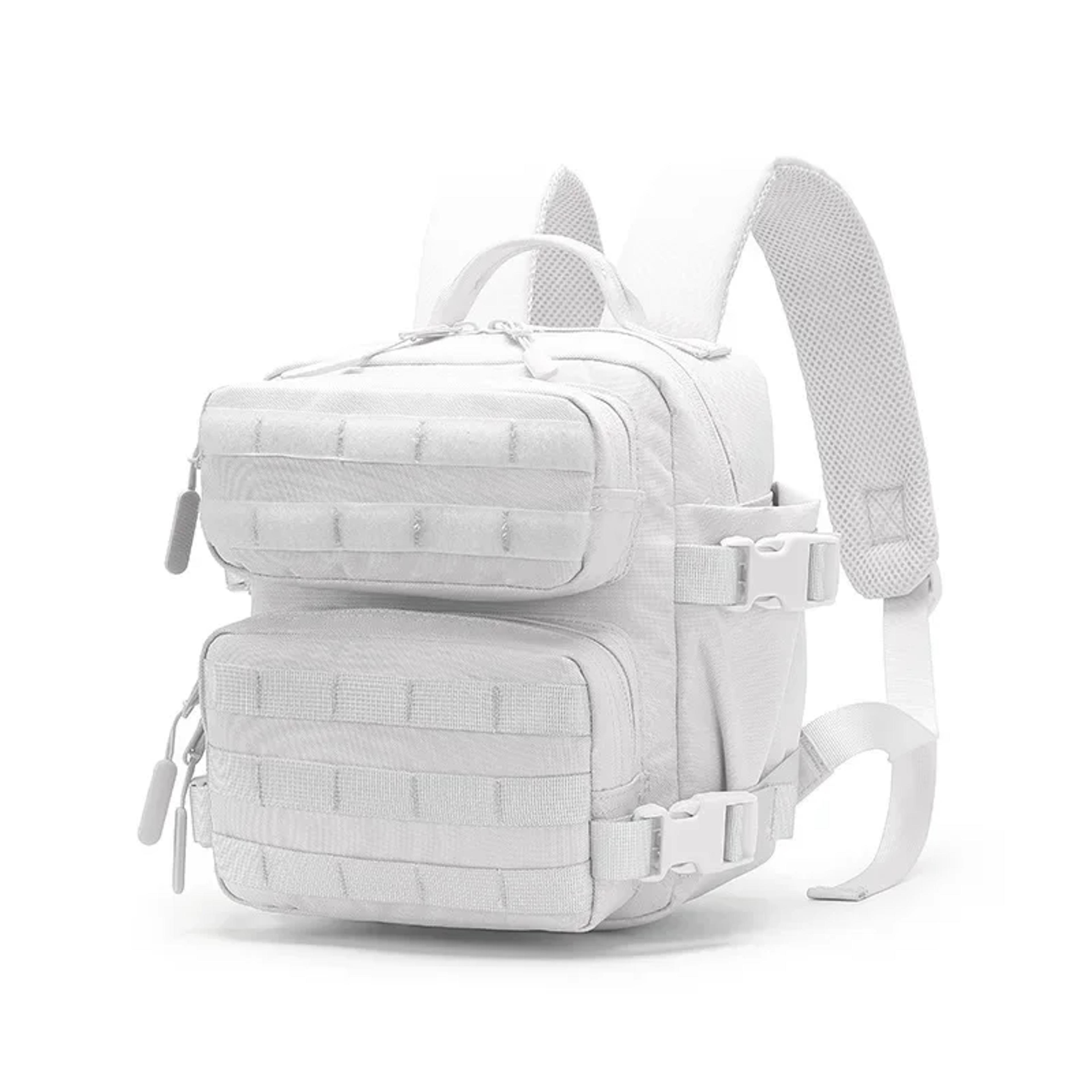 tactical backpack with molle system and dual bottle holders for hiking, travel & everyday carry