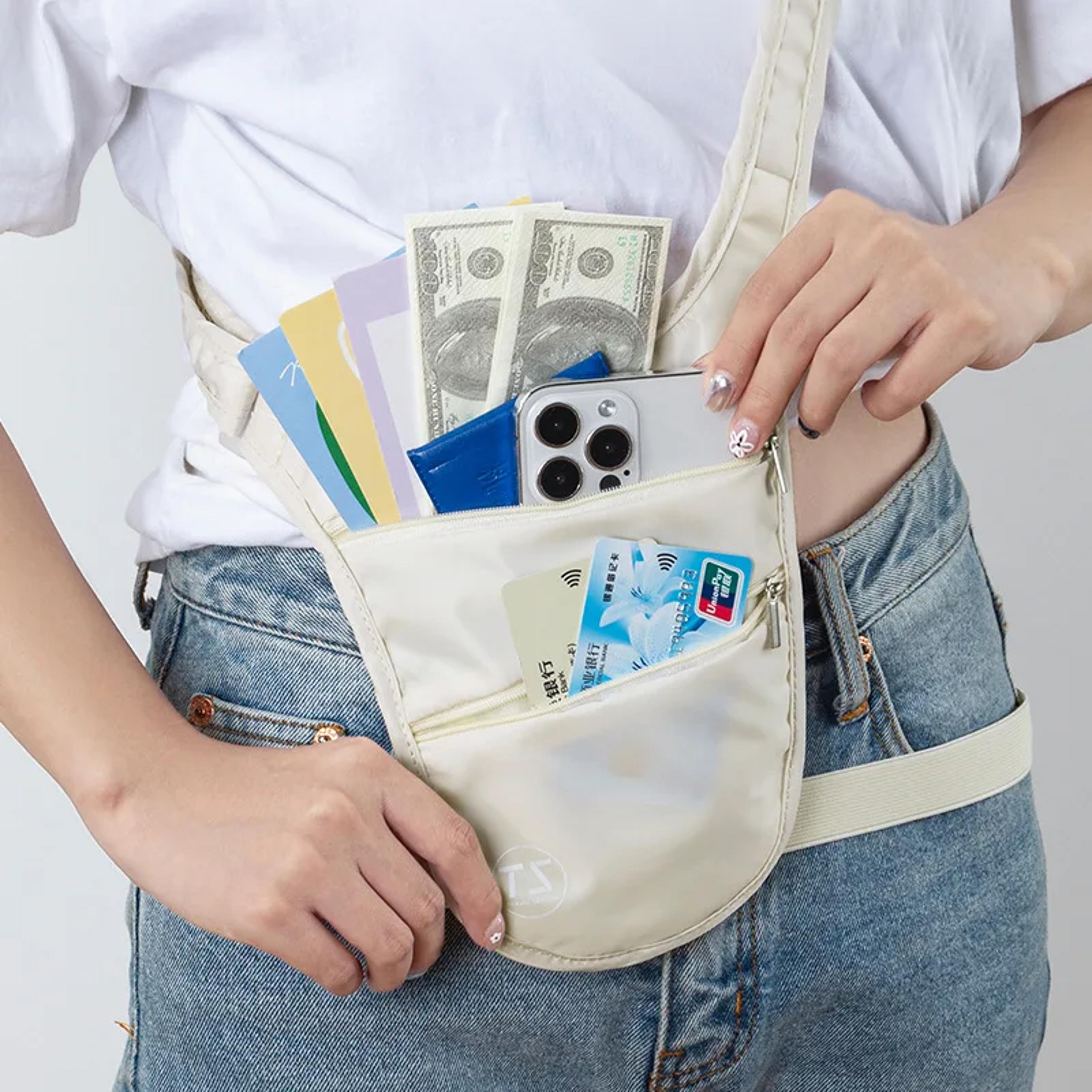 running belt anti theft waterproof waist pouch for travel, fitness & everyday carry