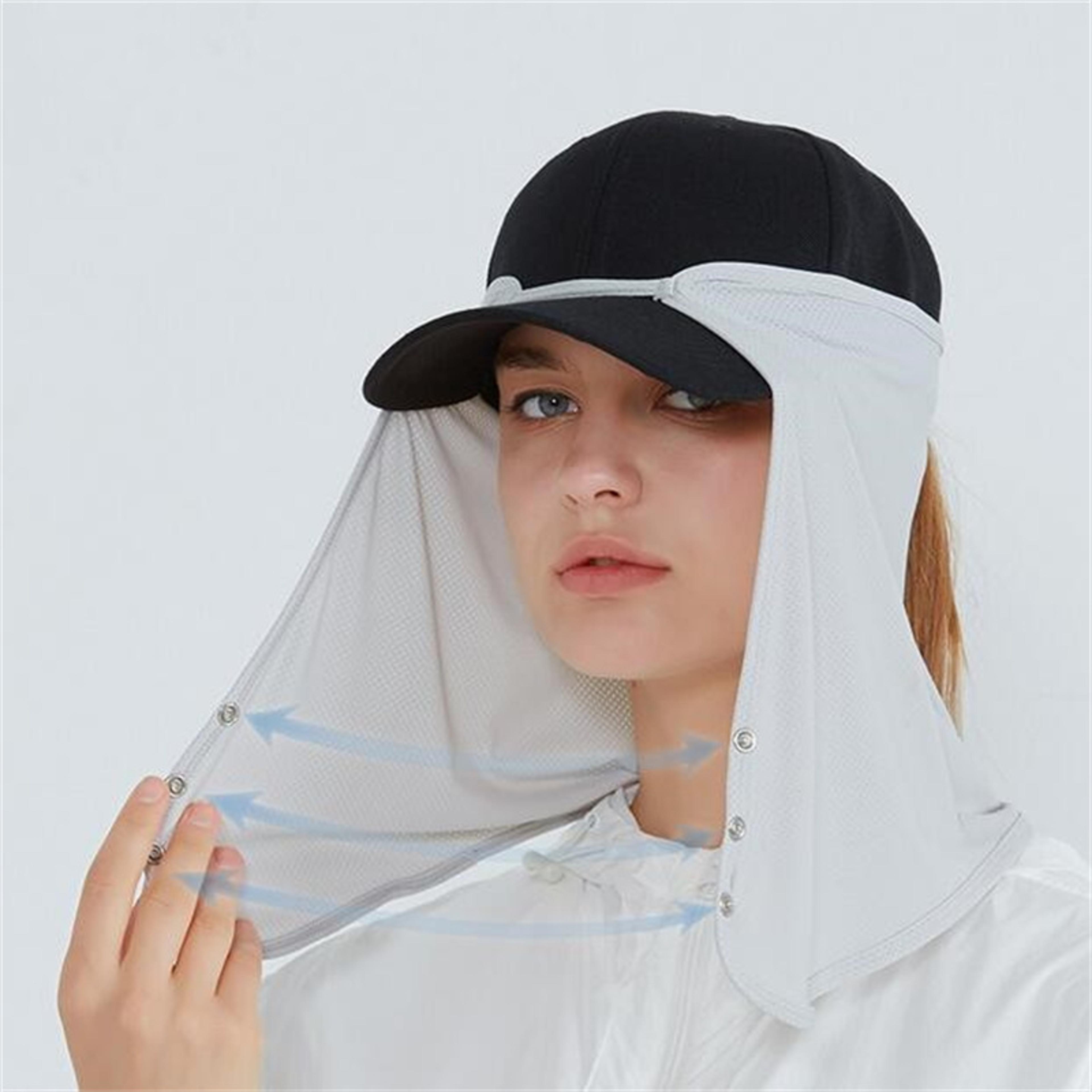 quick dry fishing sun hat with uv protection face cover & neck flap for hiking, golf & travel
