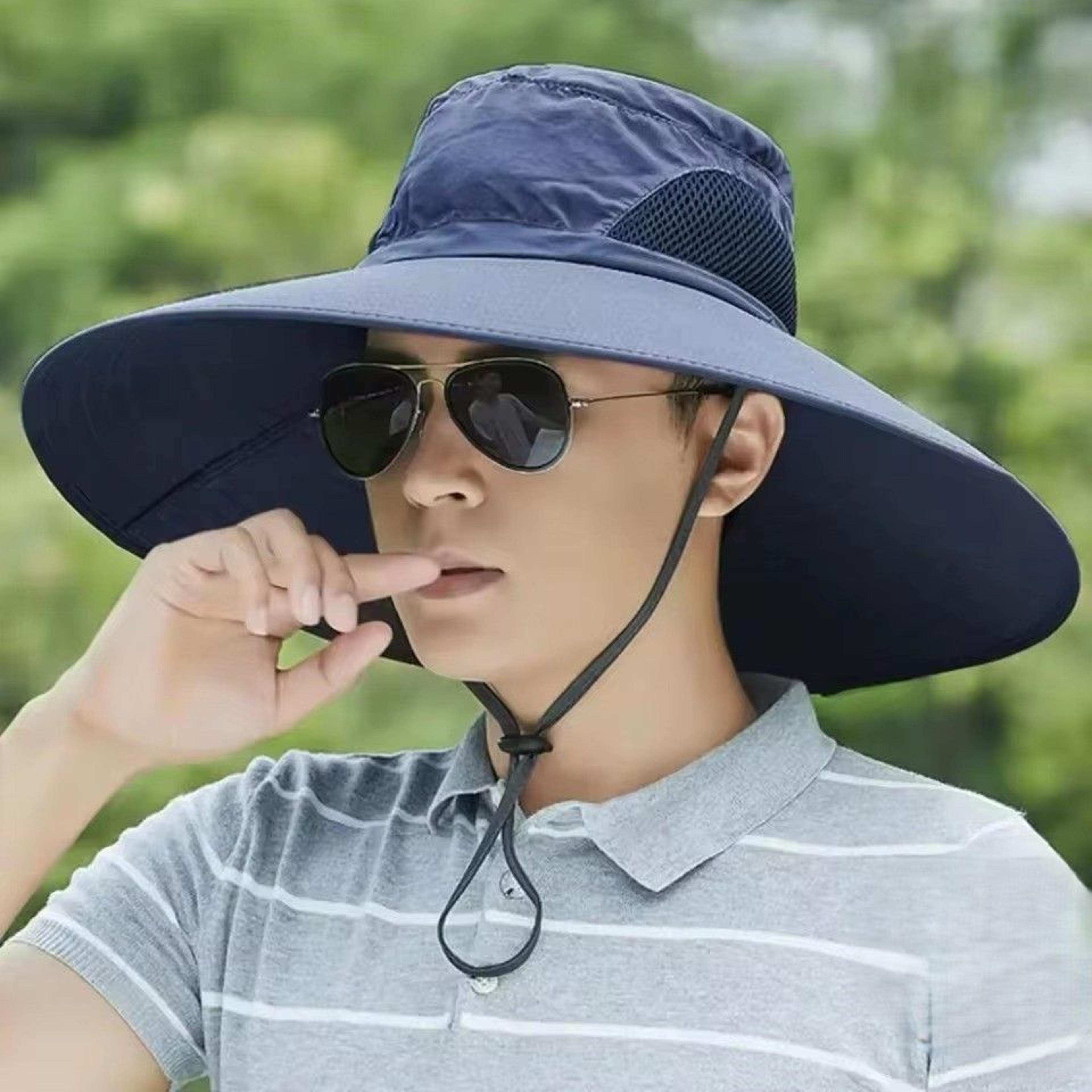wide brim uv protection hat foldable breathable fishing hat for hiking, beach & outdoor adventures