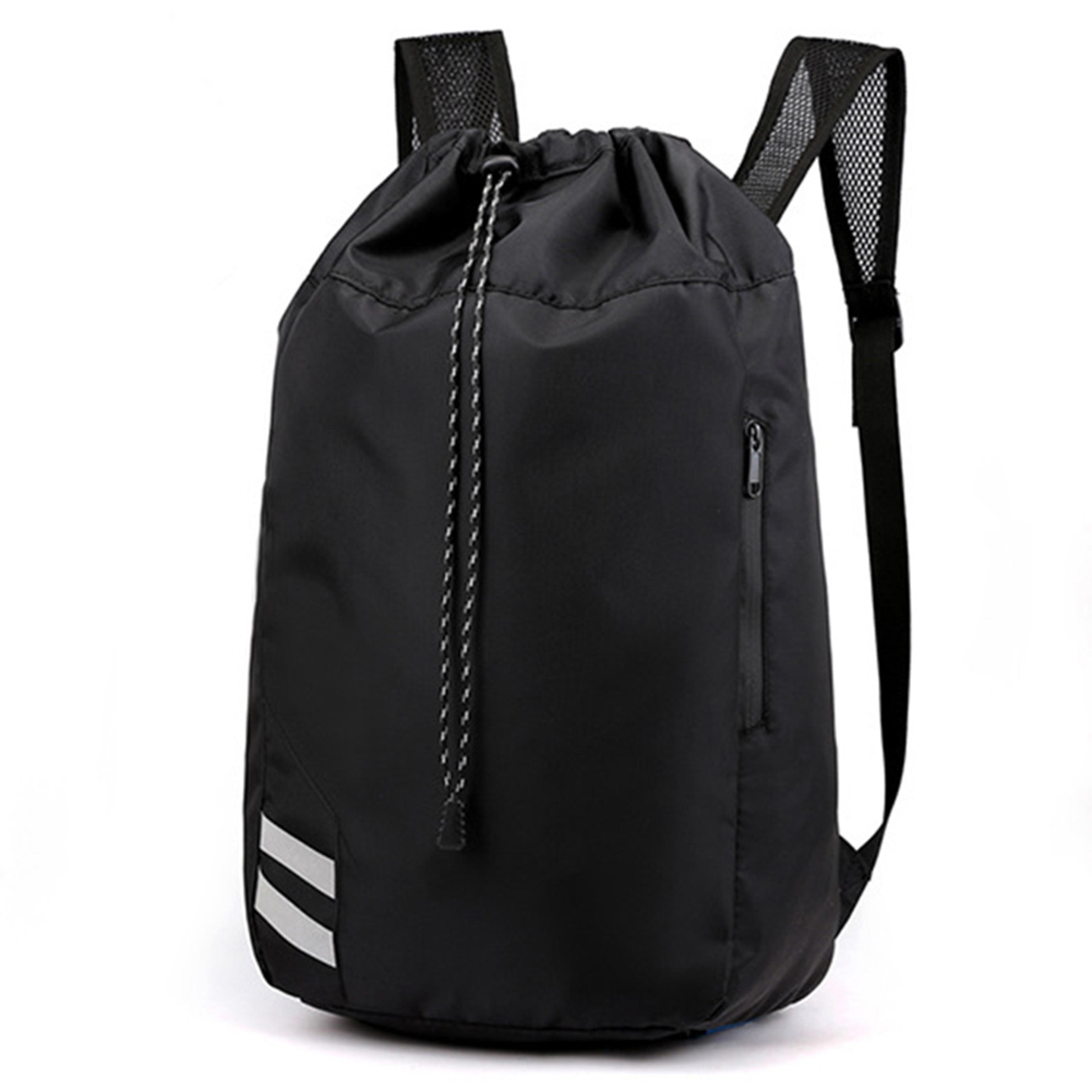 sports backpack drawstring gym bag with durable oxford fabric