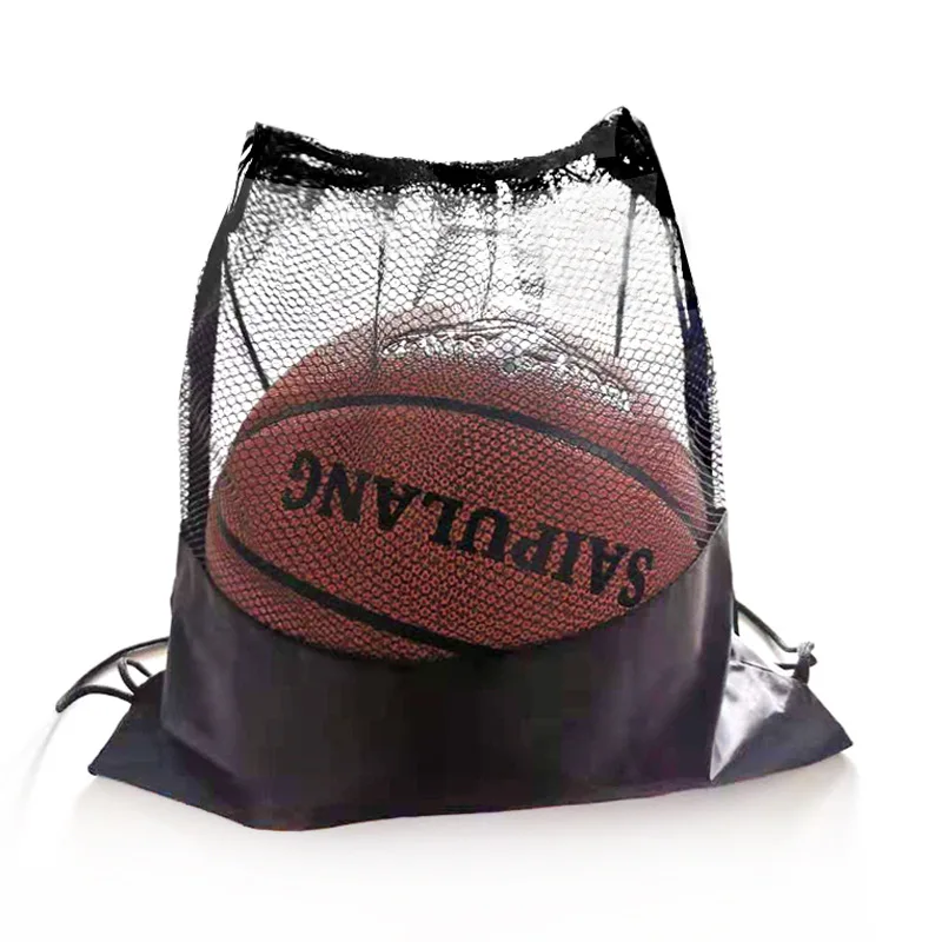 lightweight mesh drawstring backpack sports ball storage bag for gym, hiking & travel
