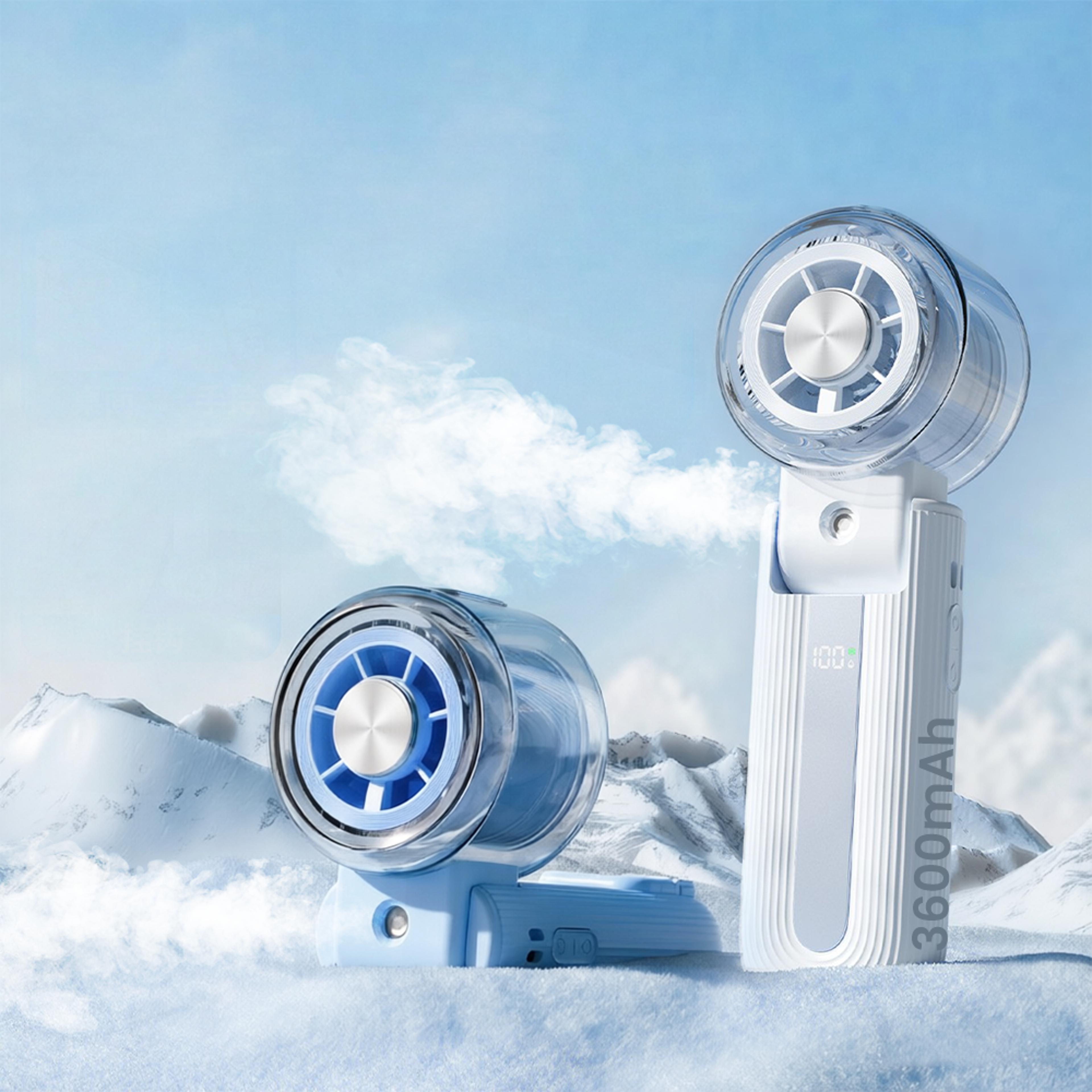 portable misting fan usb rechargeable handheld cooling fan with battery