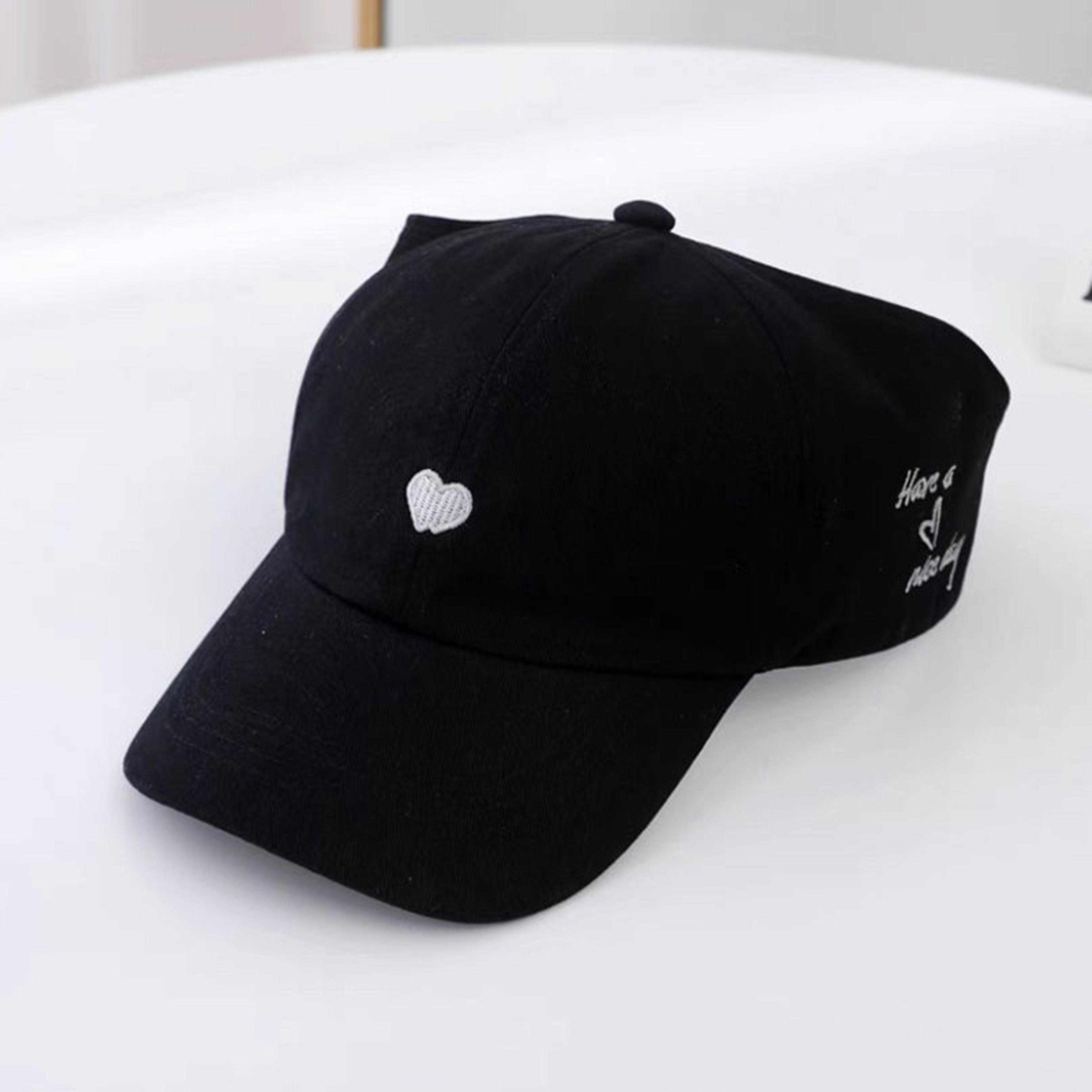 love heart high ponytail hat uv protection women's sun visor baseball cap