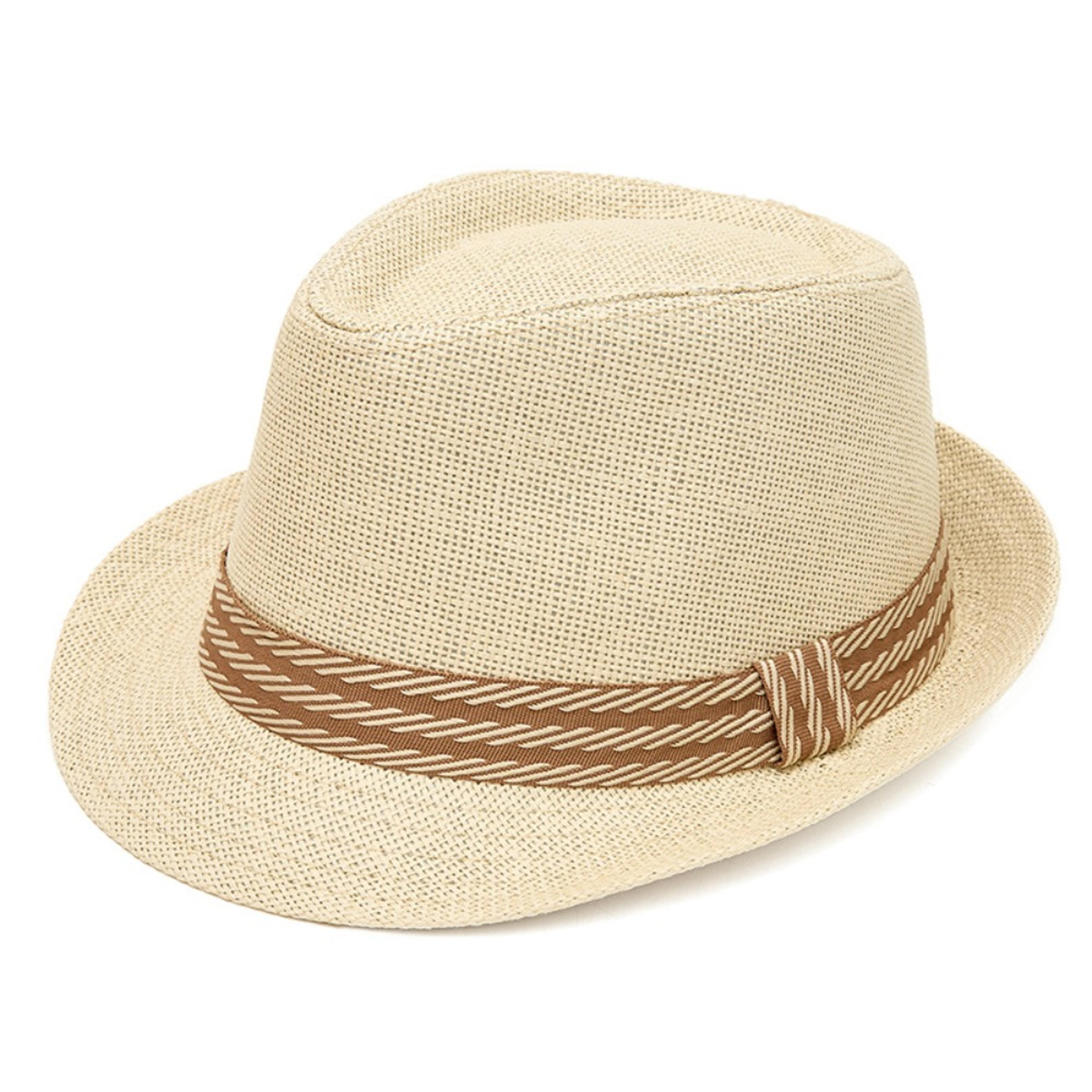 lightweight men's trilby hat breathable linen panama style sun hat with short brim