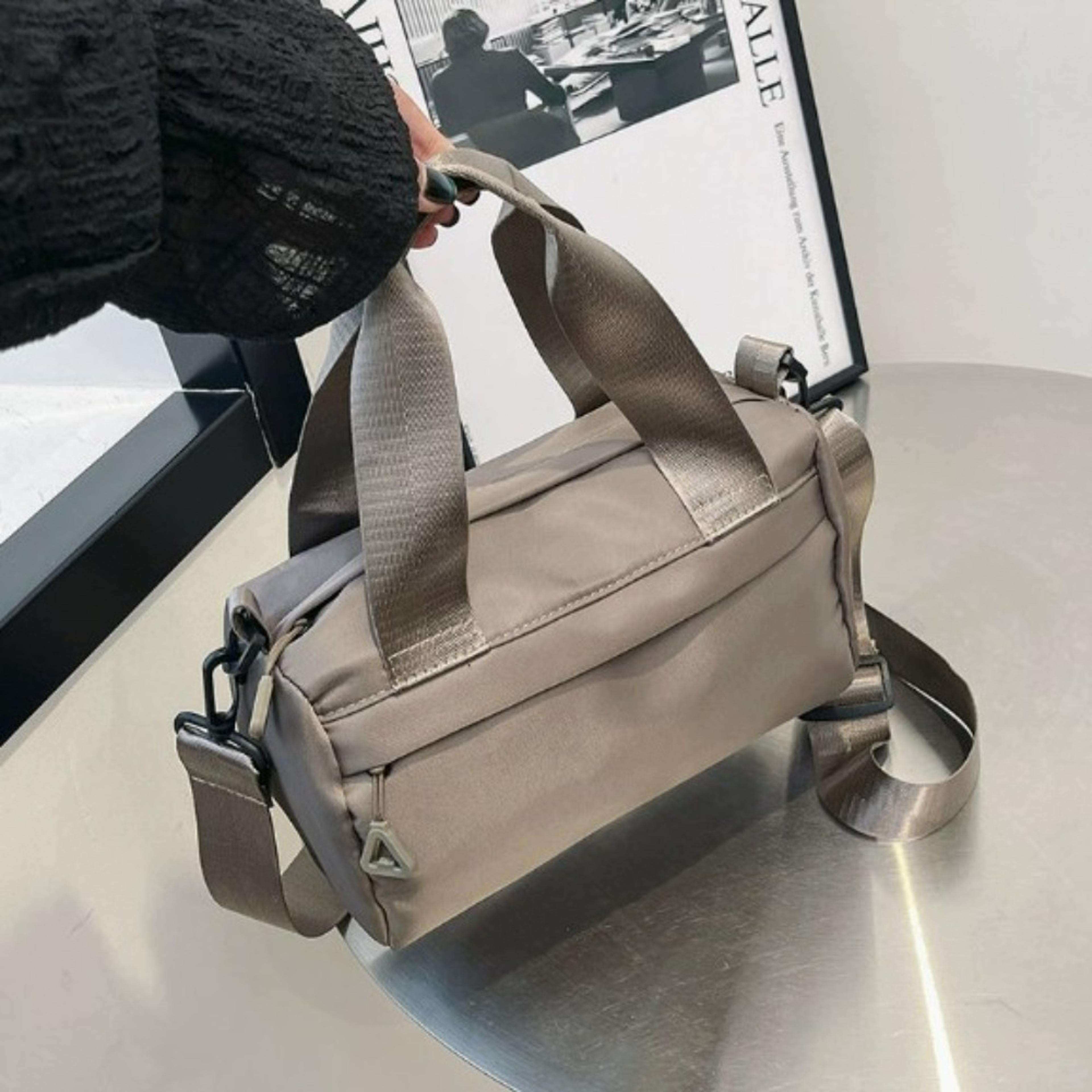 nylon crossbody bag with multi pocket travel storage