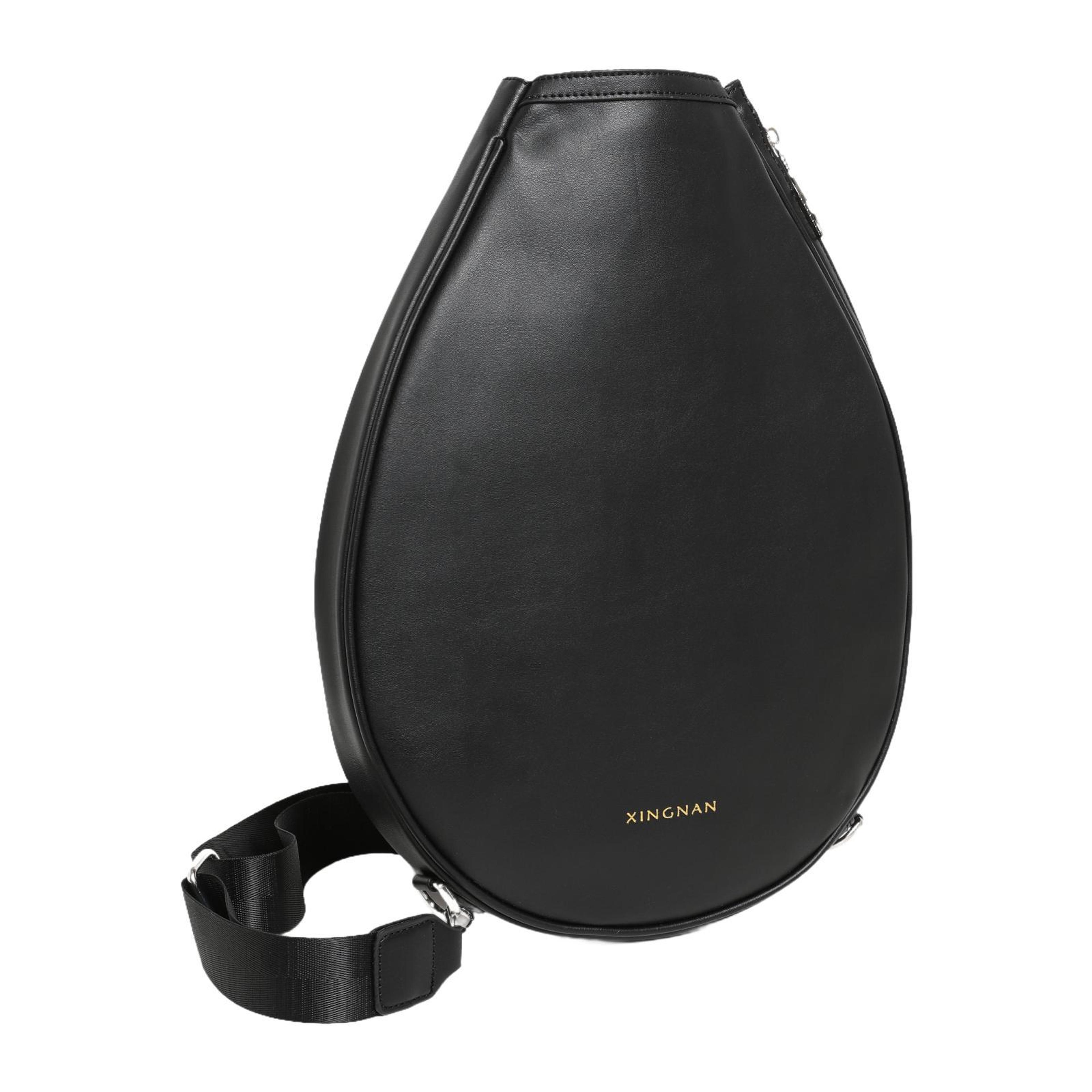 elite tennis racket bag crossbody pu leather sports sling for pickleball & badminton