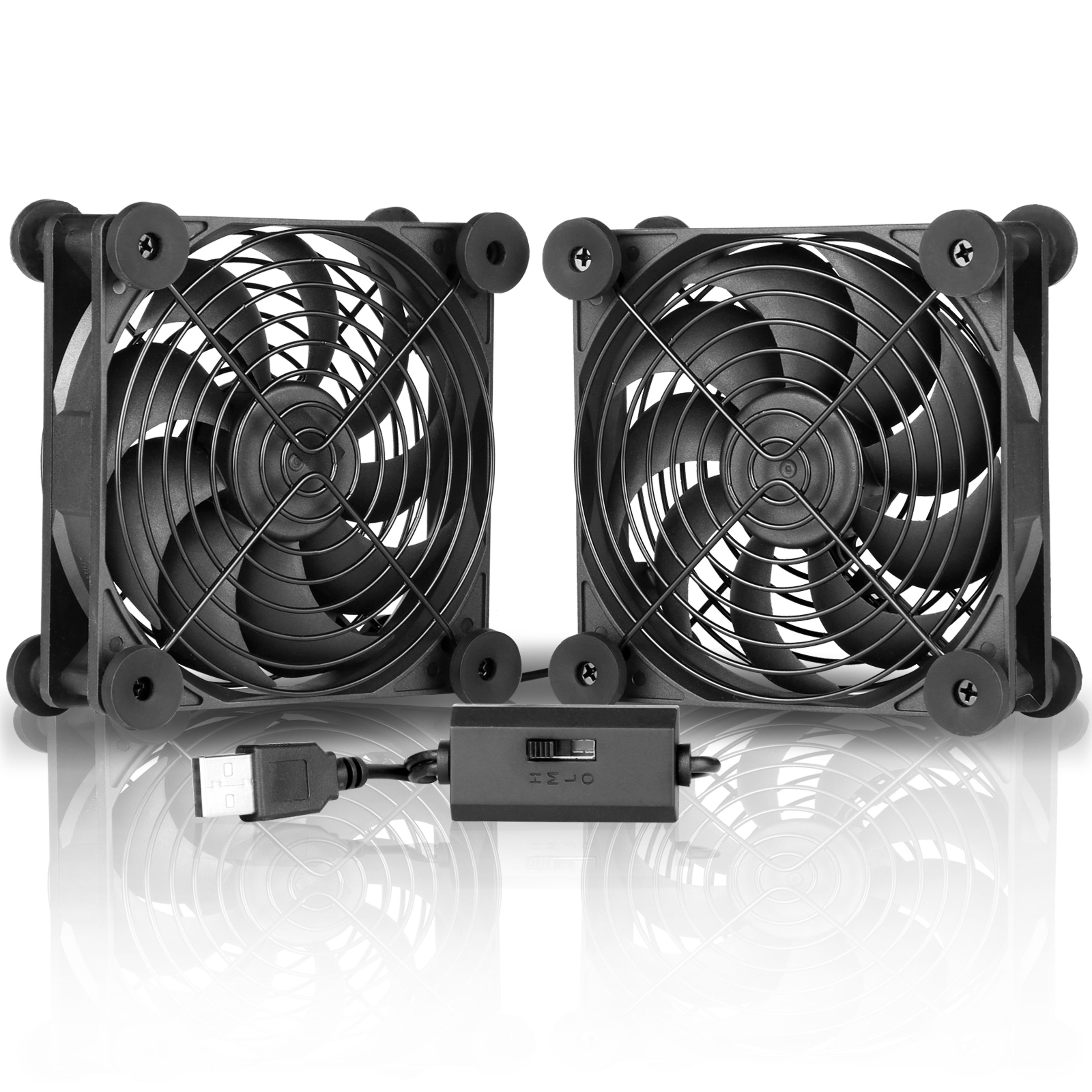 usb cooling fan dual quiet cooling system with 3-speed controller
