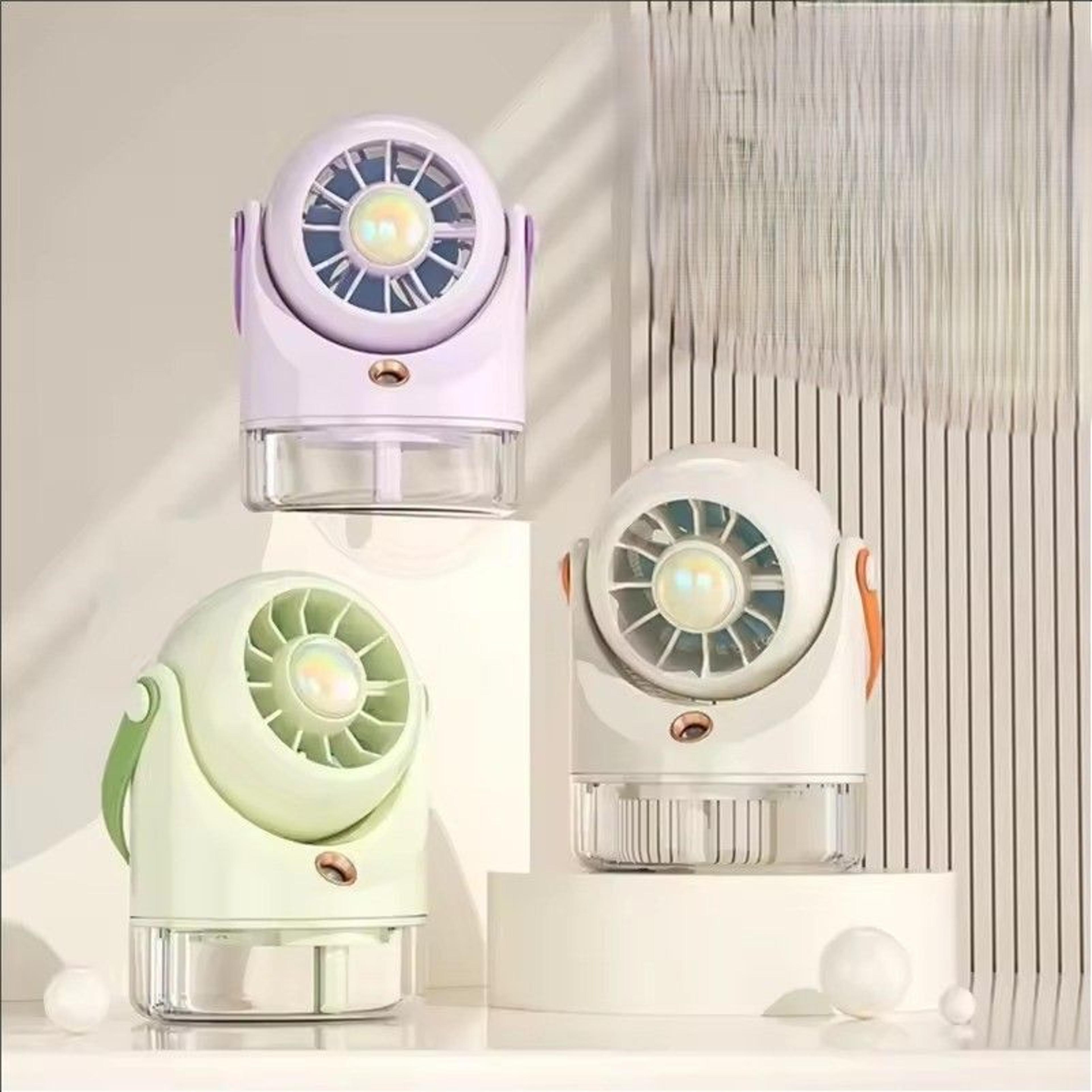 usb mini air cooler portable desktop cooling fan with mist spray & speed usb rechargeable design