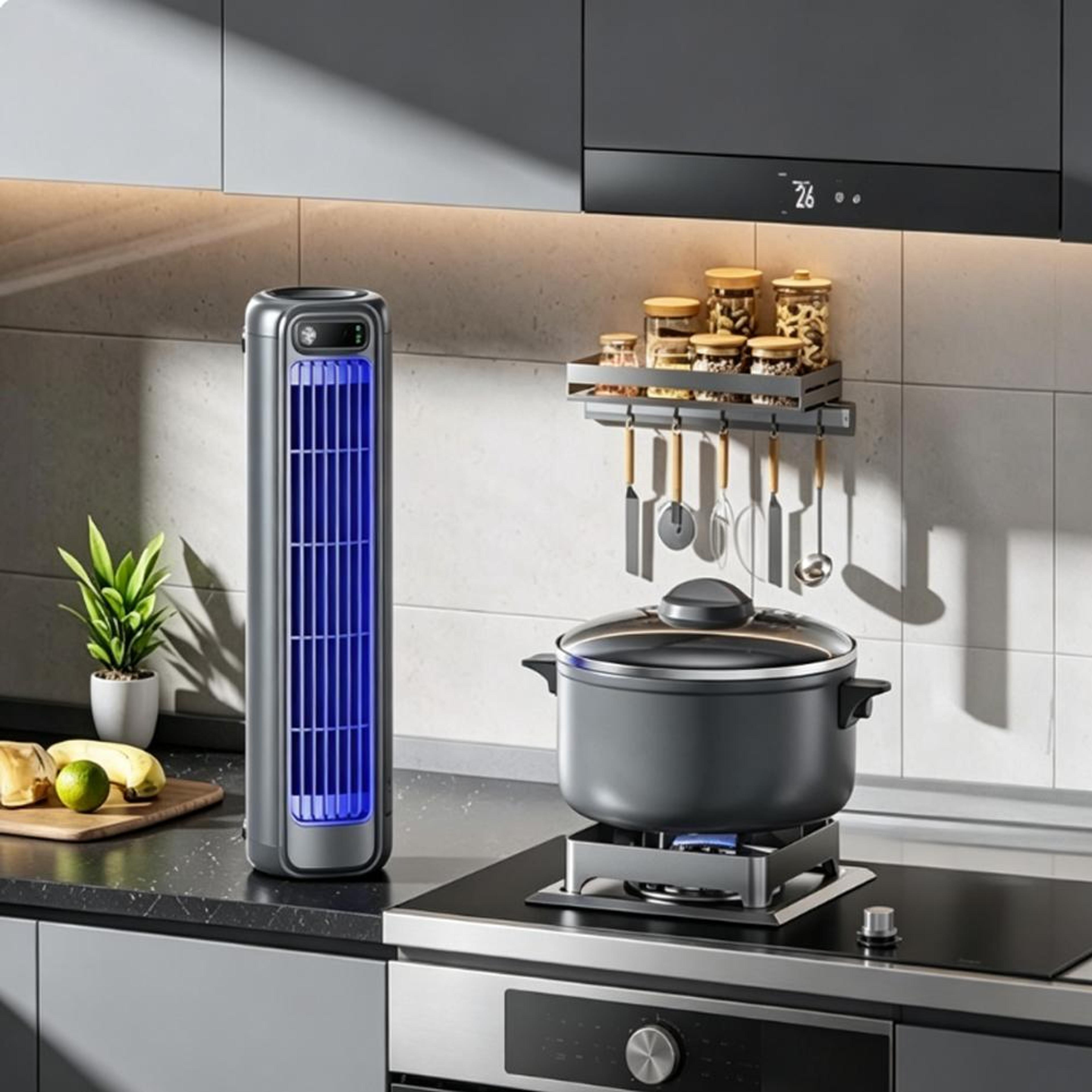 space saving wall mounted fan with quiet cooling and no drill installation
