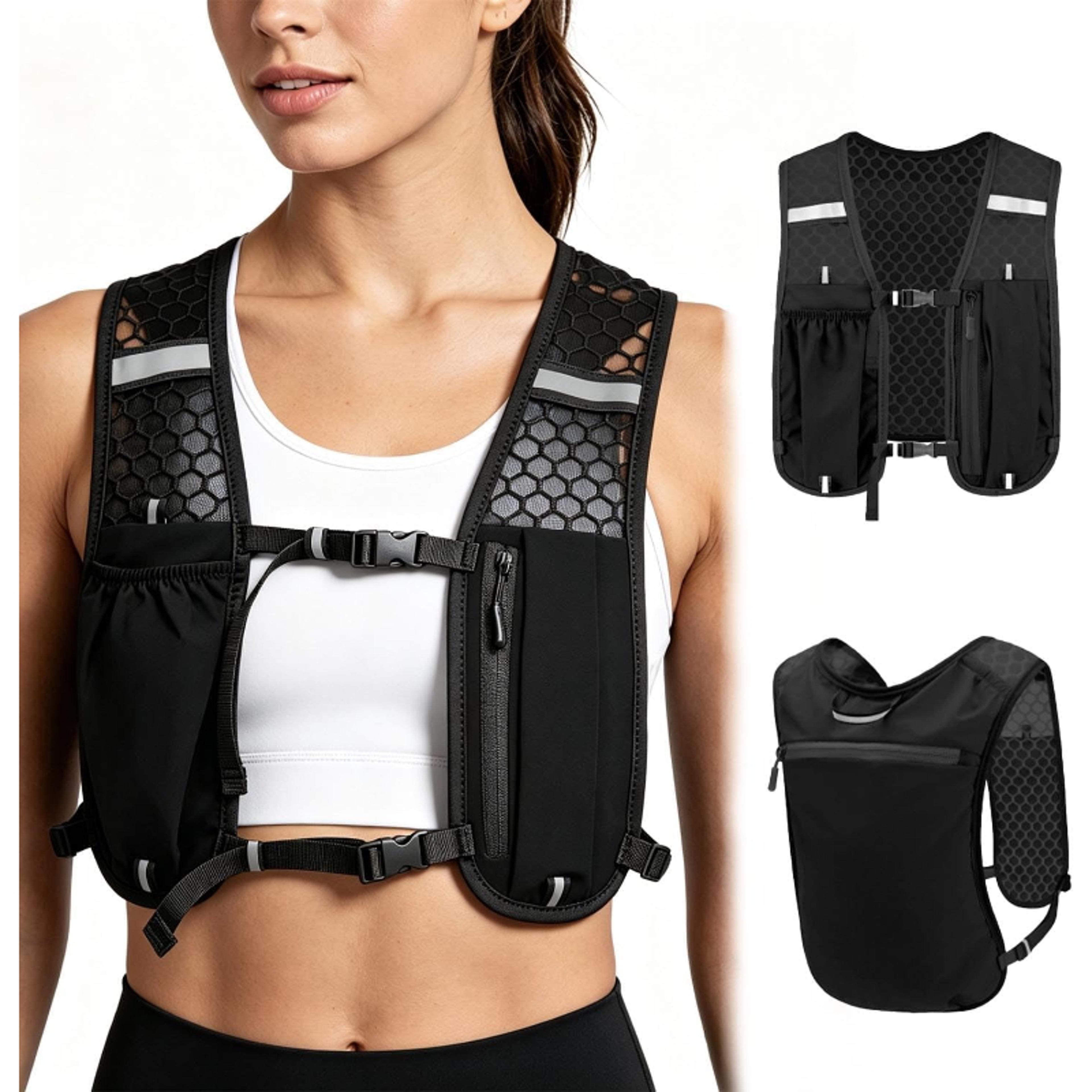 hydration running vest lightweight running hydration backpack for cycling, hiking & marathon