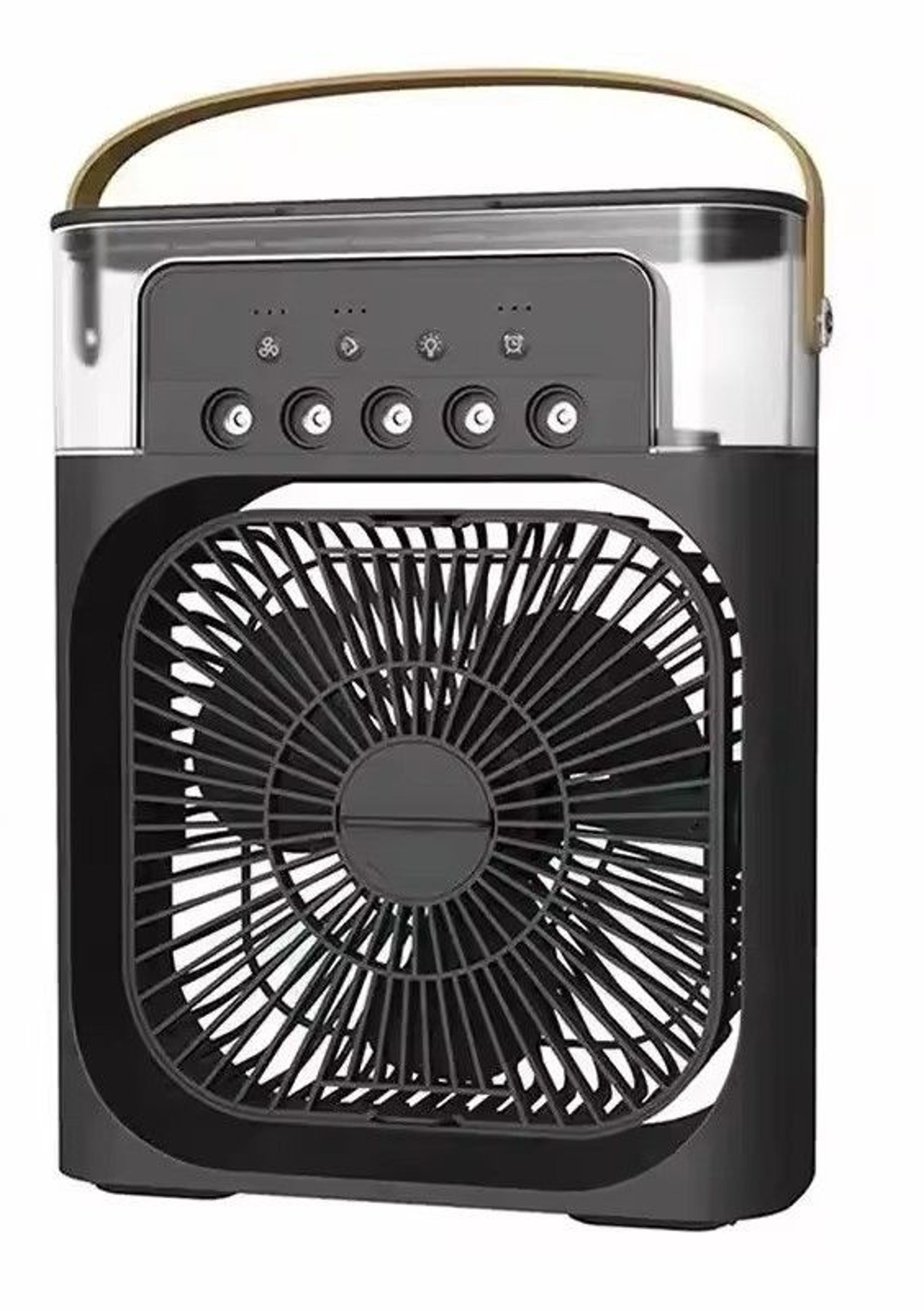 portable air cooler with humidifier, led night light & usb personal cooling fan