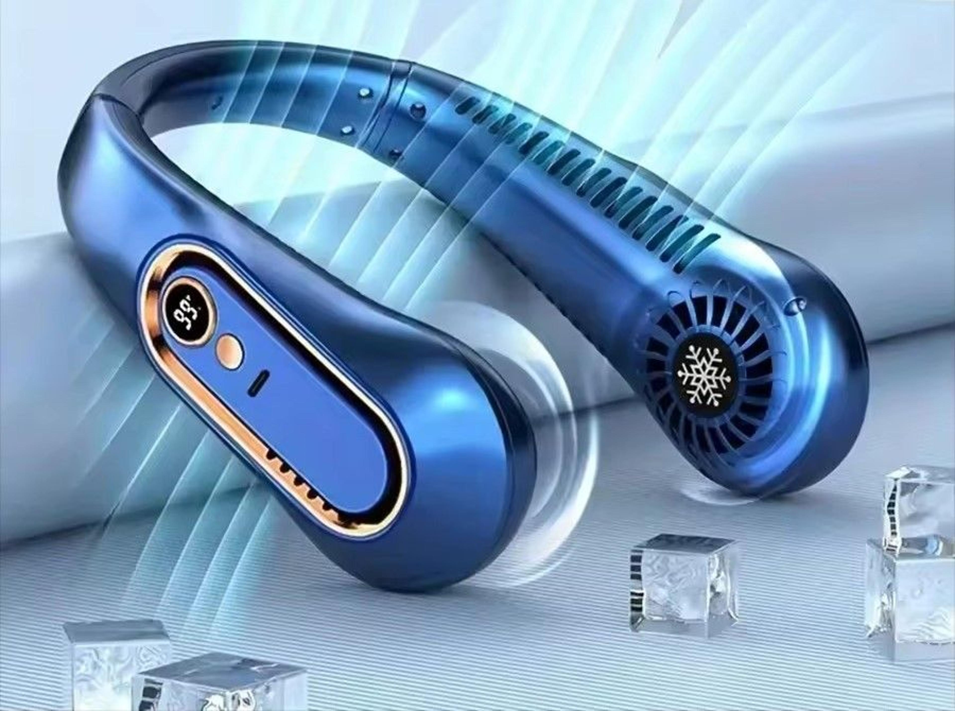 wearable neck fan portable air conditioner with led display & bladeless cooling