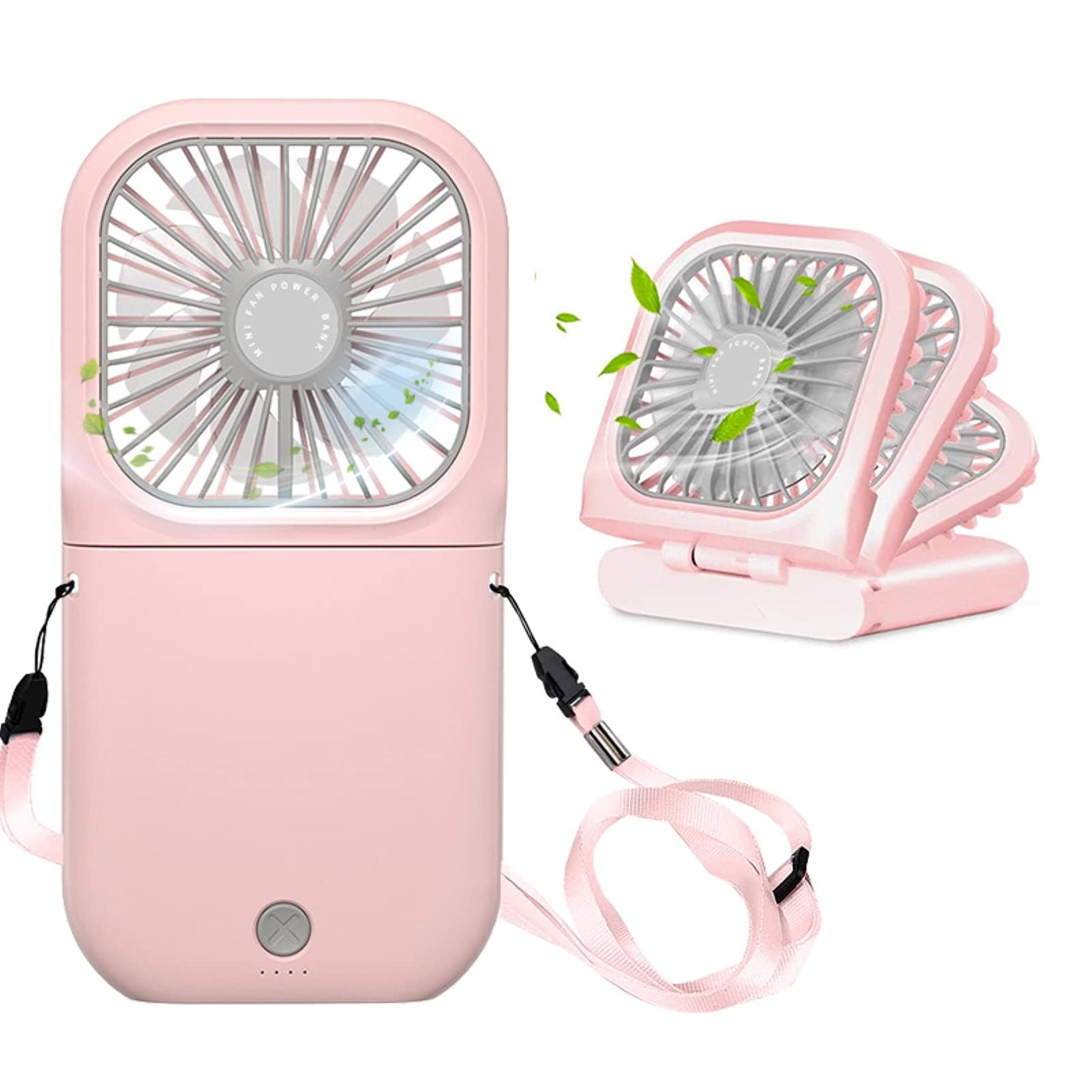 portable neck fan usb rechargeable foldable handheld personal cooling fan