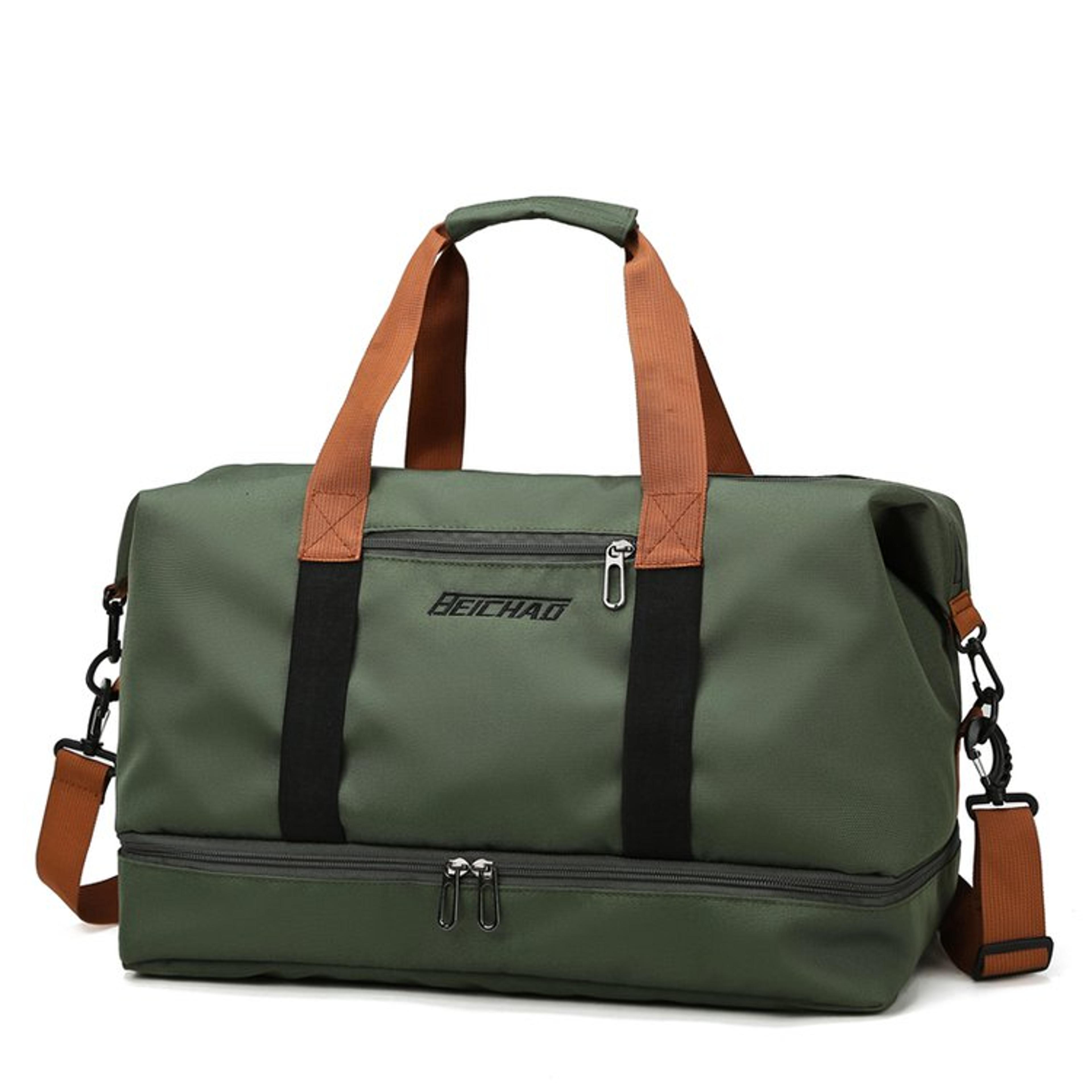 large capacity travel duffel bag with dry wet compartment waterproof weekender gym bag