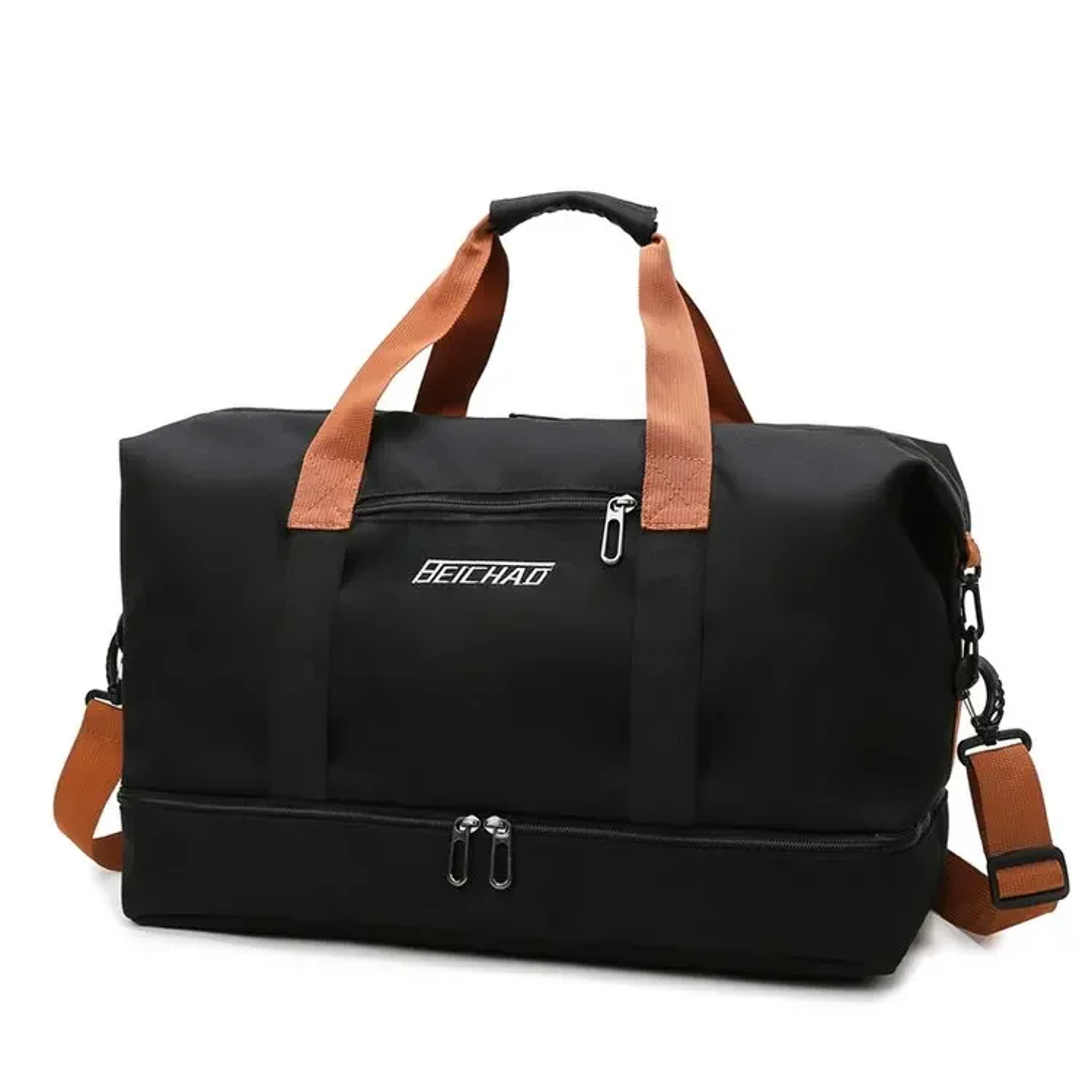 travel duffel bag with wet compartment large capacity carry on weekend gym bag