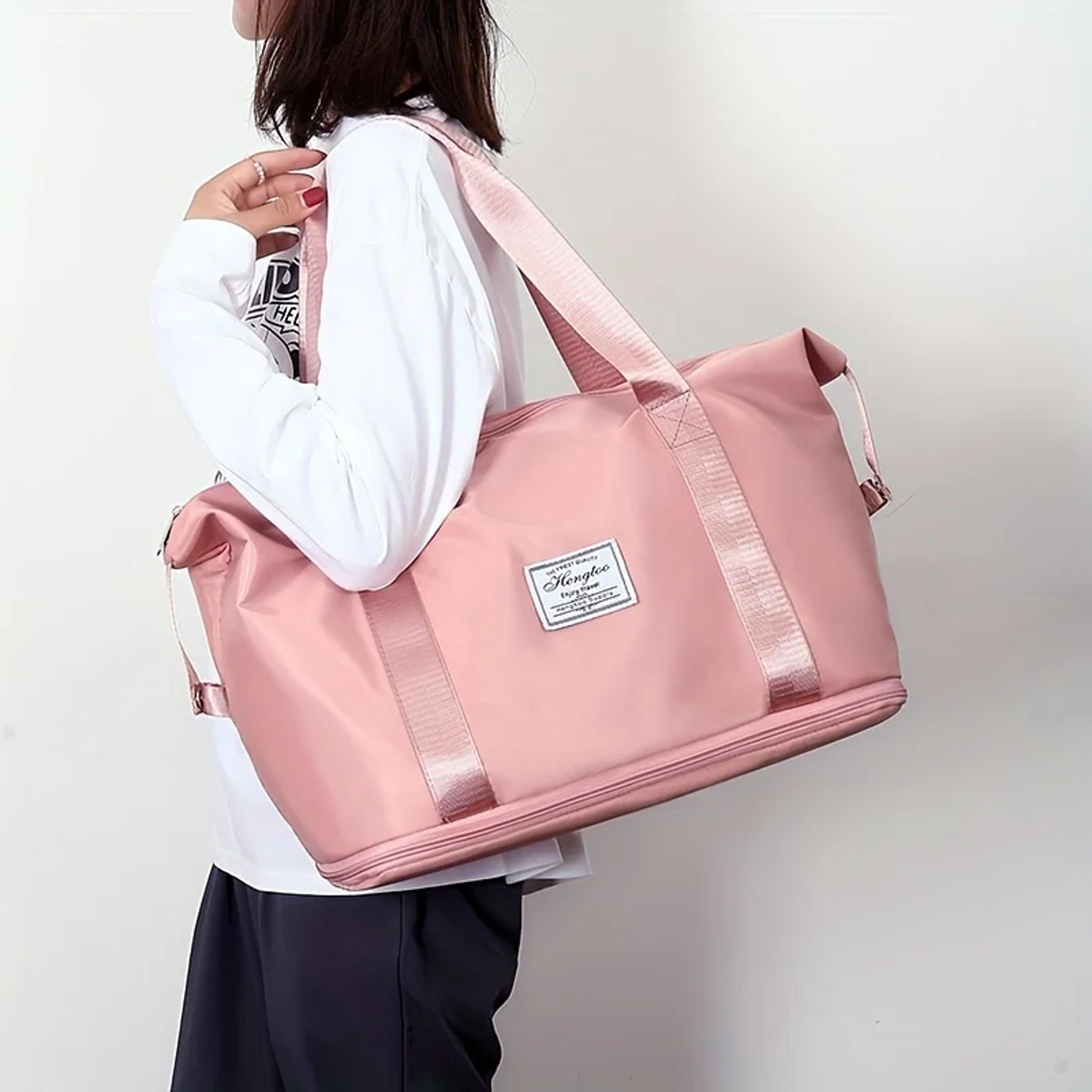 women's duffle bag large capacity lightweight nylon gym travel tote