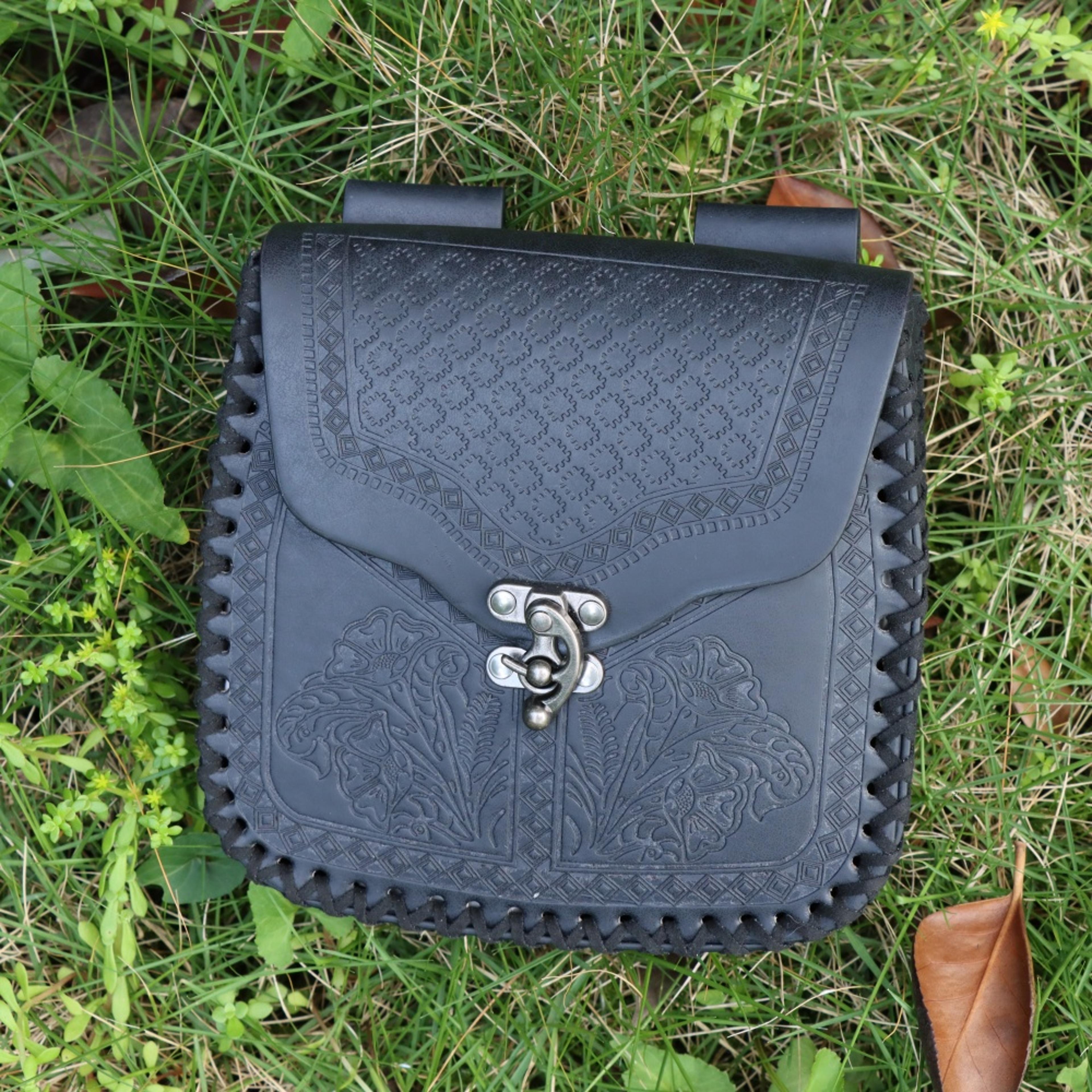 waist bag vintage viking belt pouch leather coin purse for renaissance & larp costumes