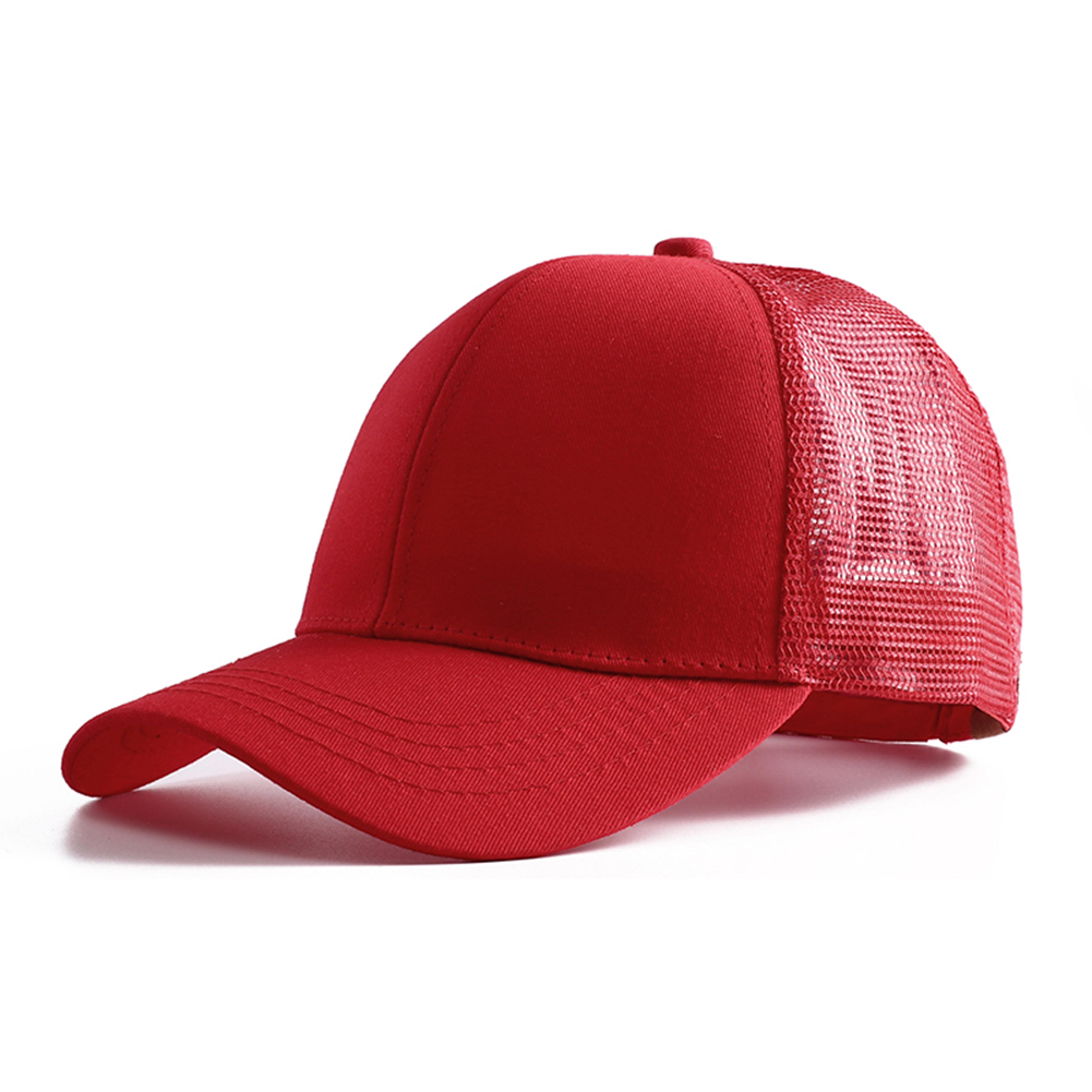 women's ponytail baseball cap camouflage mesh trucker snapback for messy bun hair