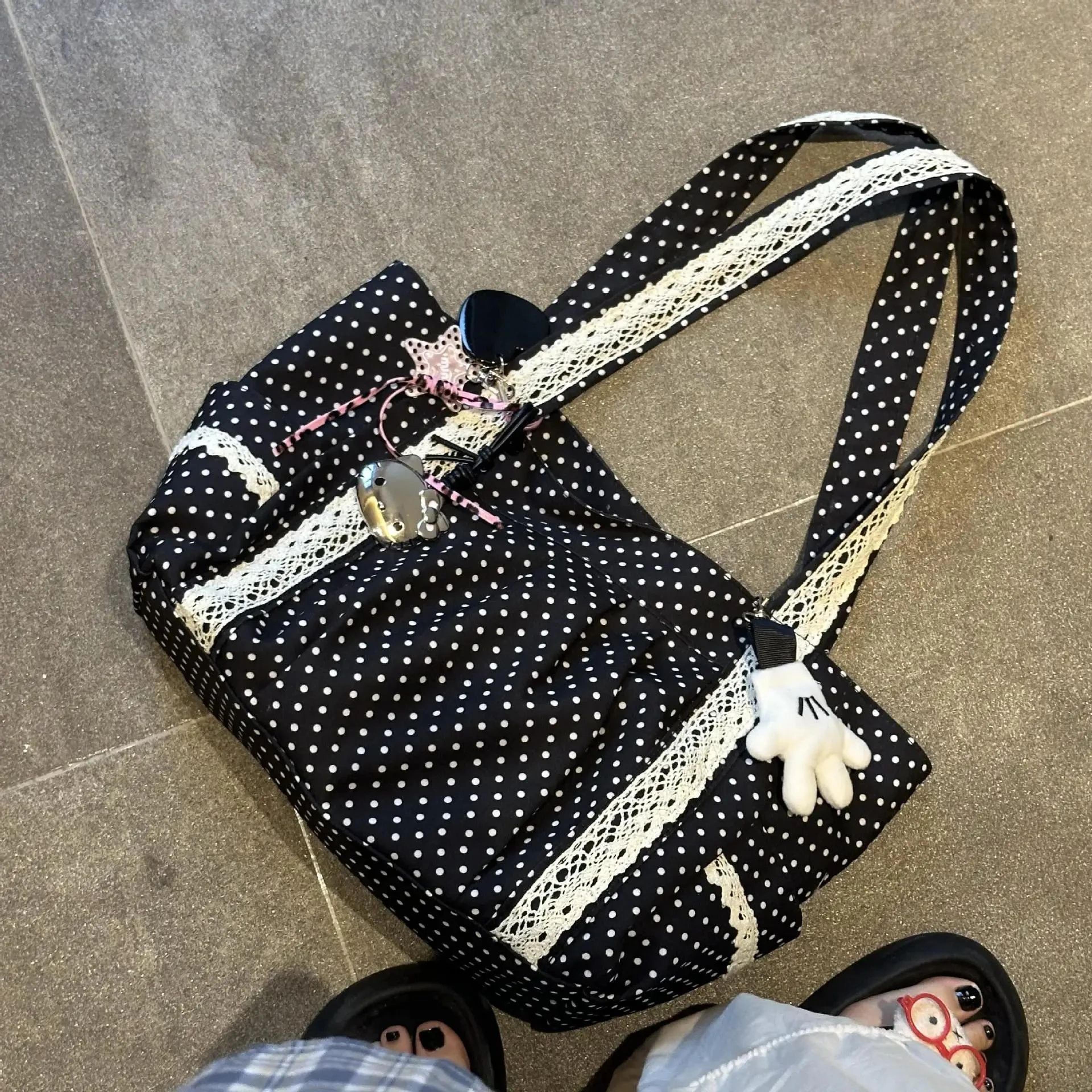 korean canvas tote bag for women large capacity retro shoulder handbag