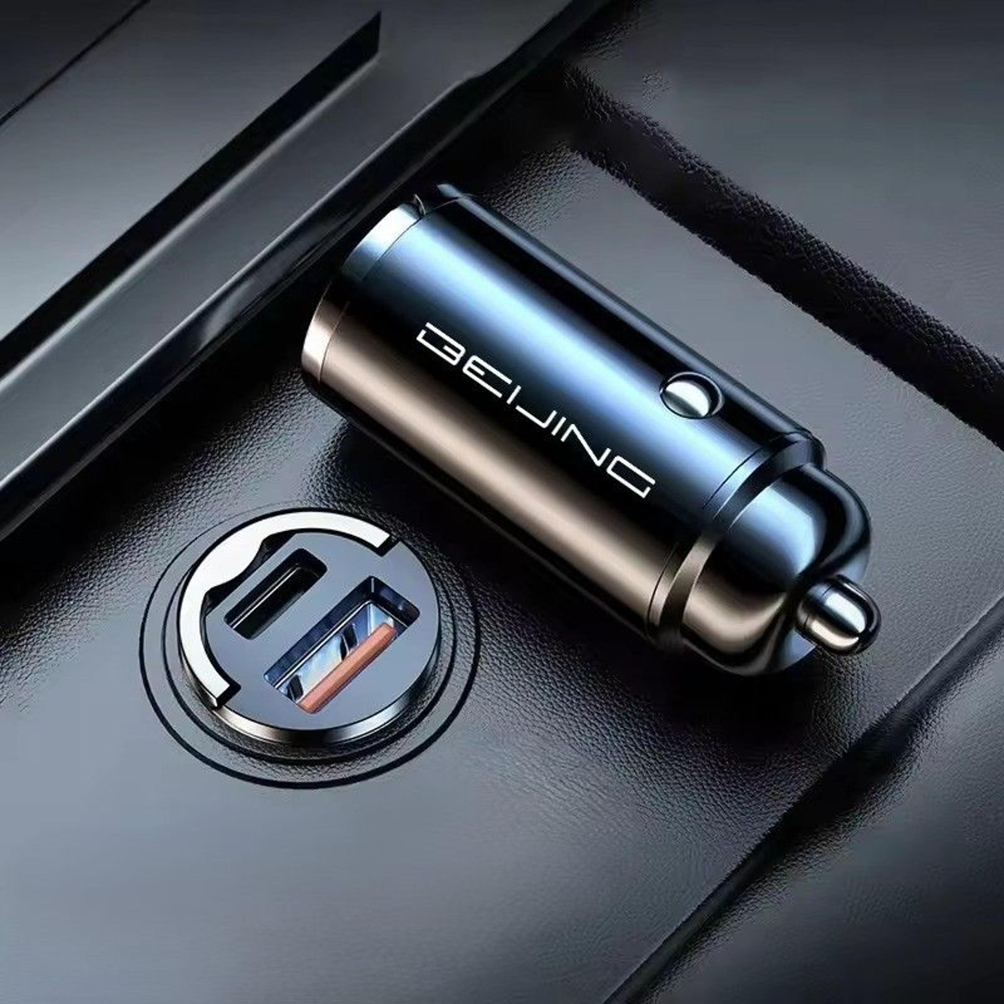 usb-c car charger pd fast car cigarette lighter adapter with type-c port